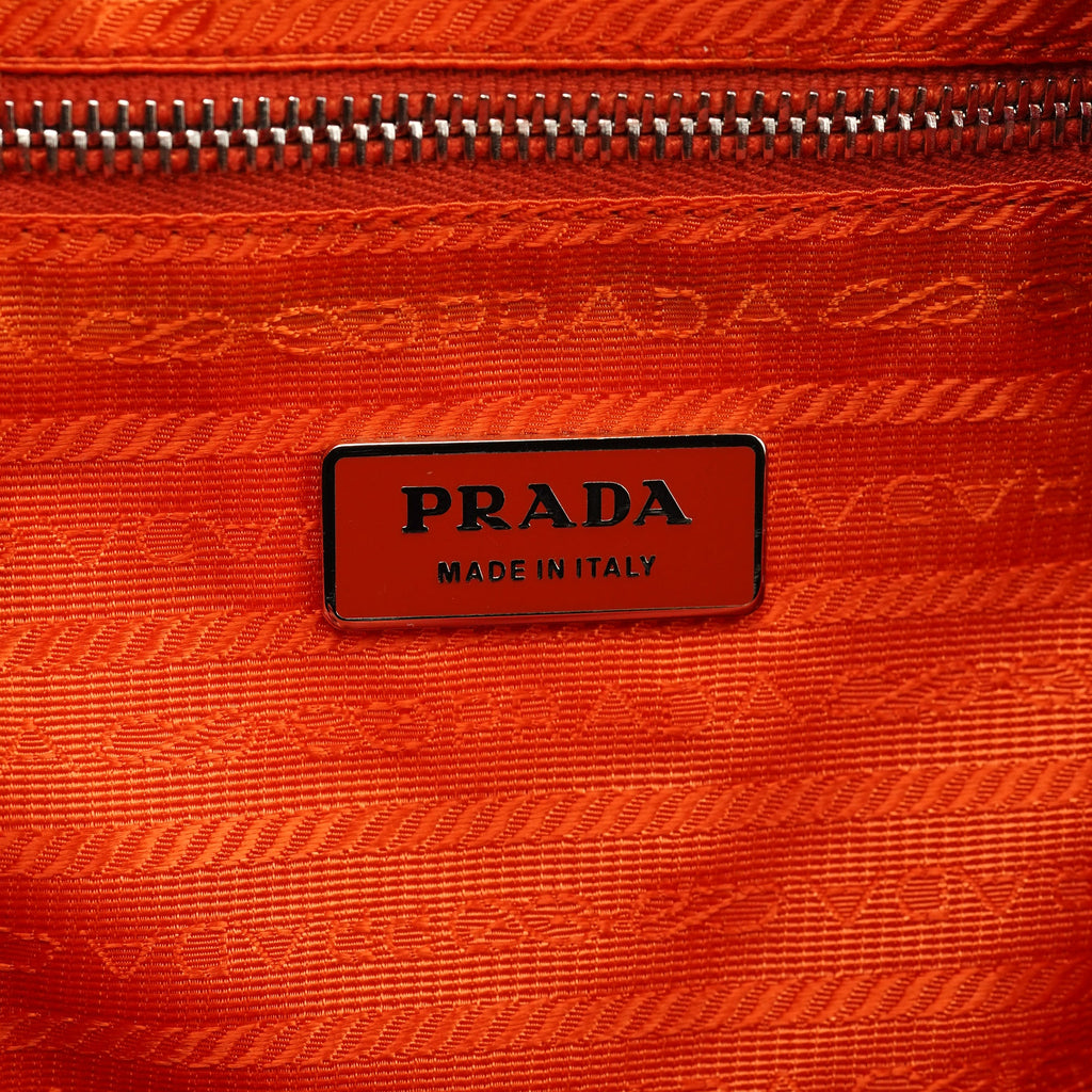 B6677 Orange Tessuto Vela Nylon Backpack