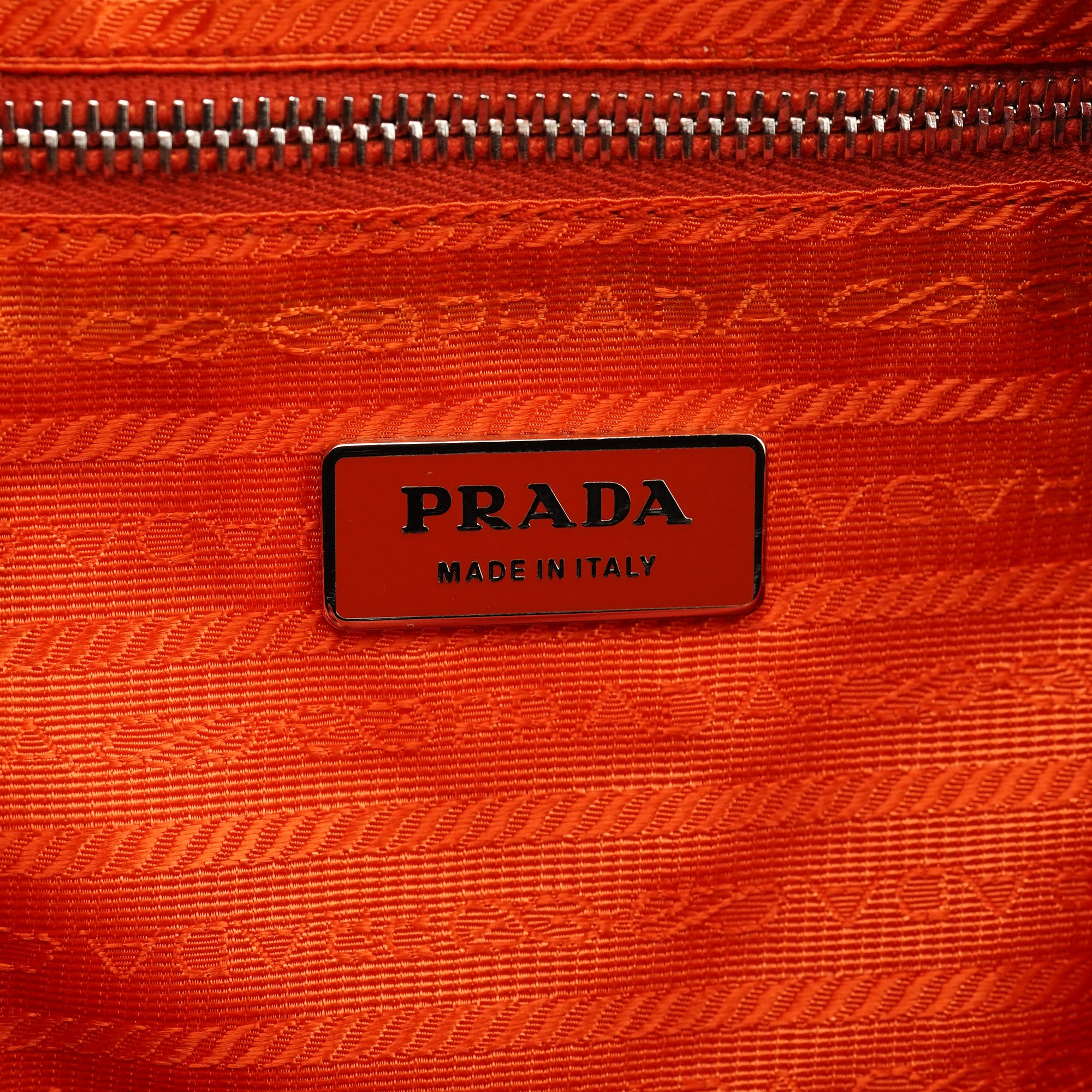 B6677 Orange Tessuto Vela Nylon Backpack