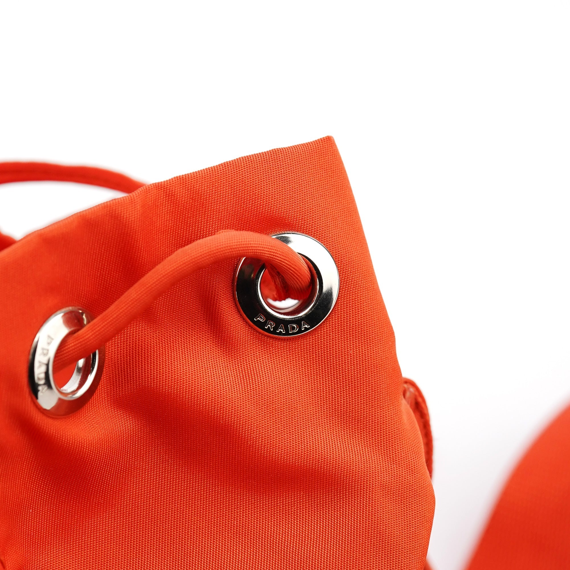 B6677 Orange Tessuto Vela Nylon Backpack