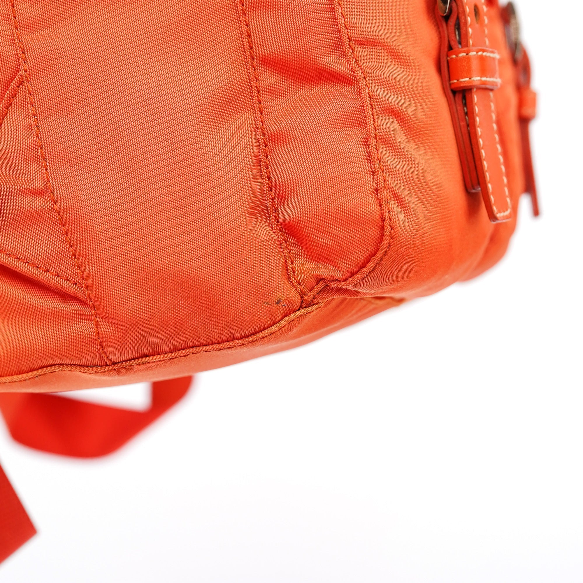 B6677 Orange Tessuto Vela Nylon Backpack