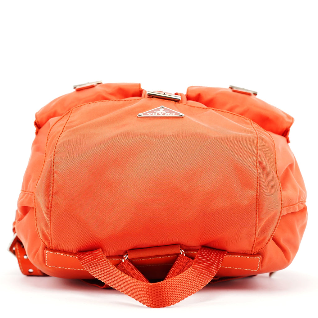 B6677 Orange Tessuto Vela Nylon Backpack