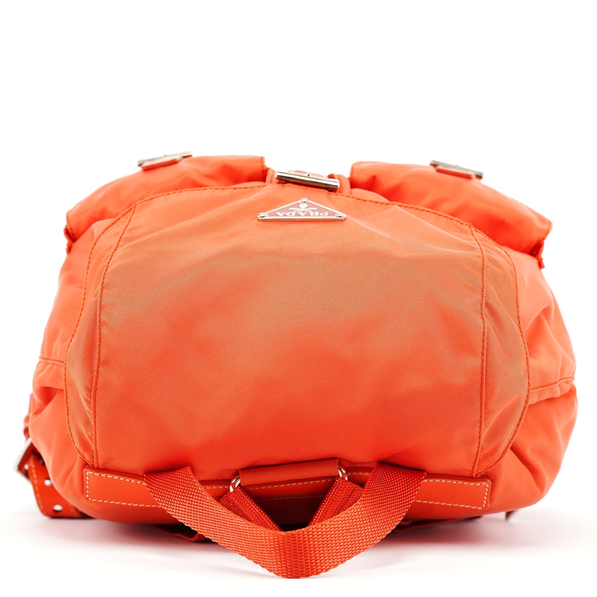 B6677 Orange Tessuto Vela Nylon Backpack