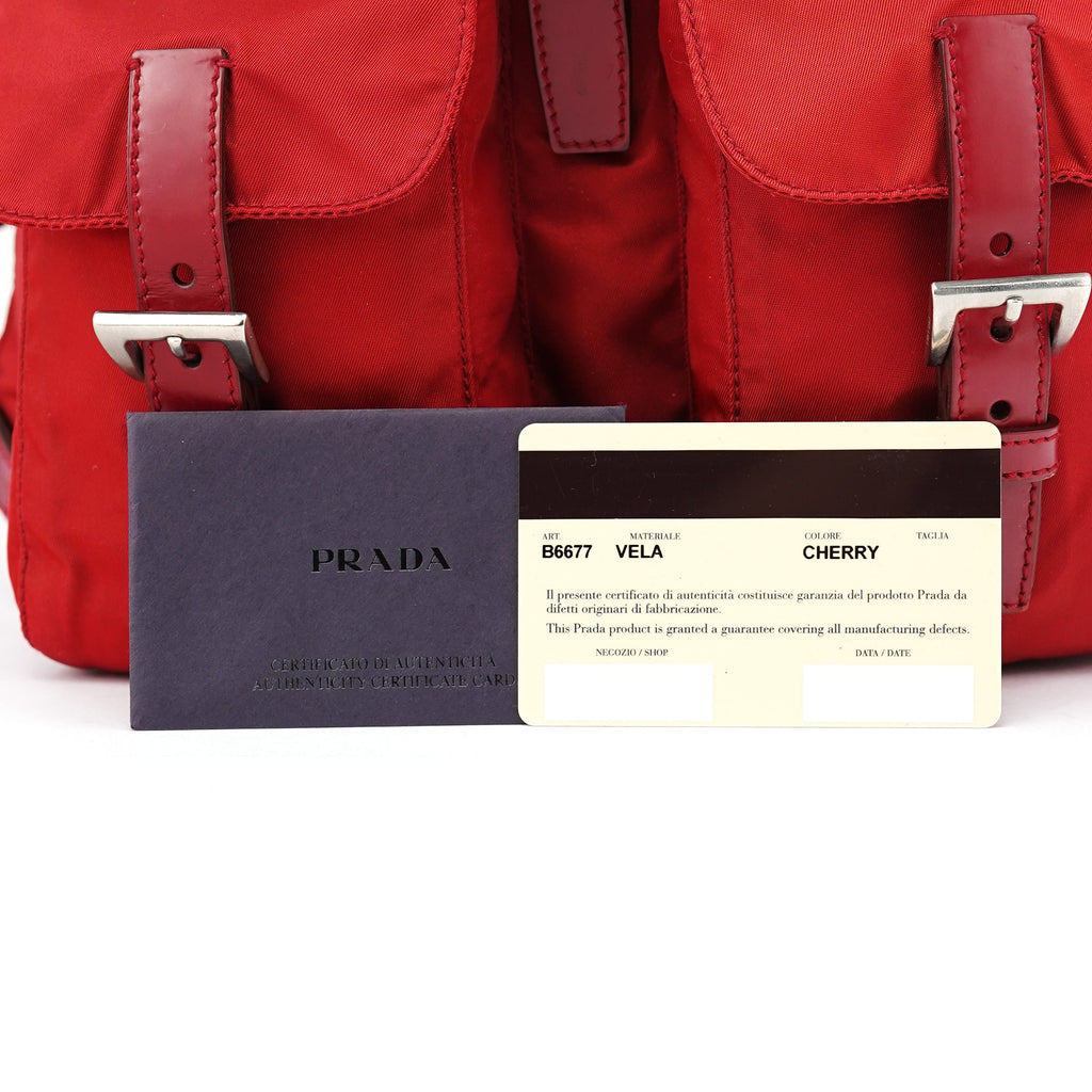 B6677 Red Tessuto Nylon Backpack