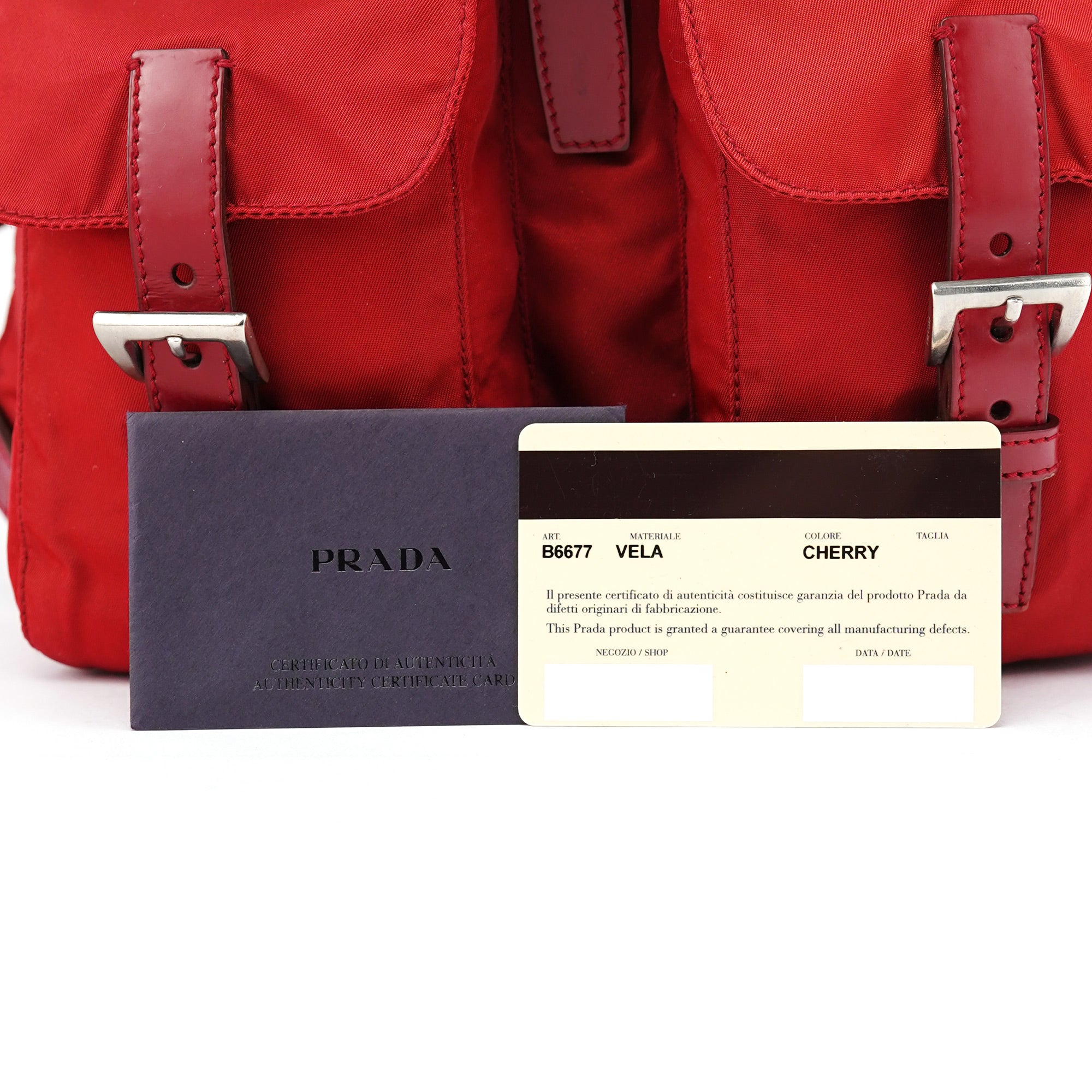 B6677 Red Tessuto Nylon Backpack