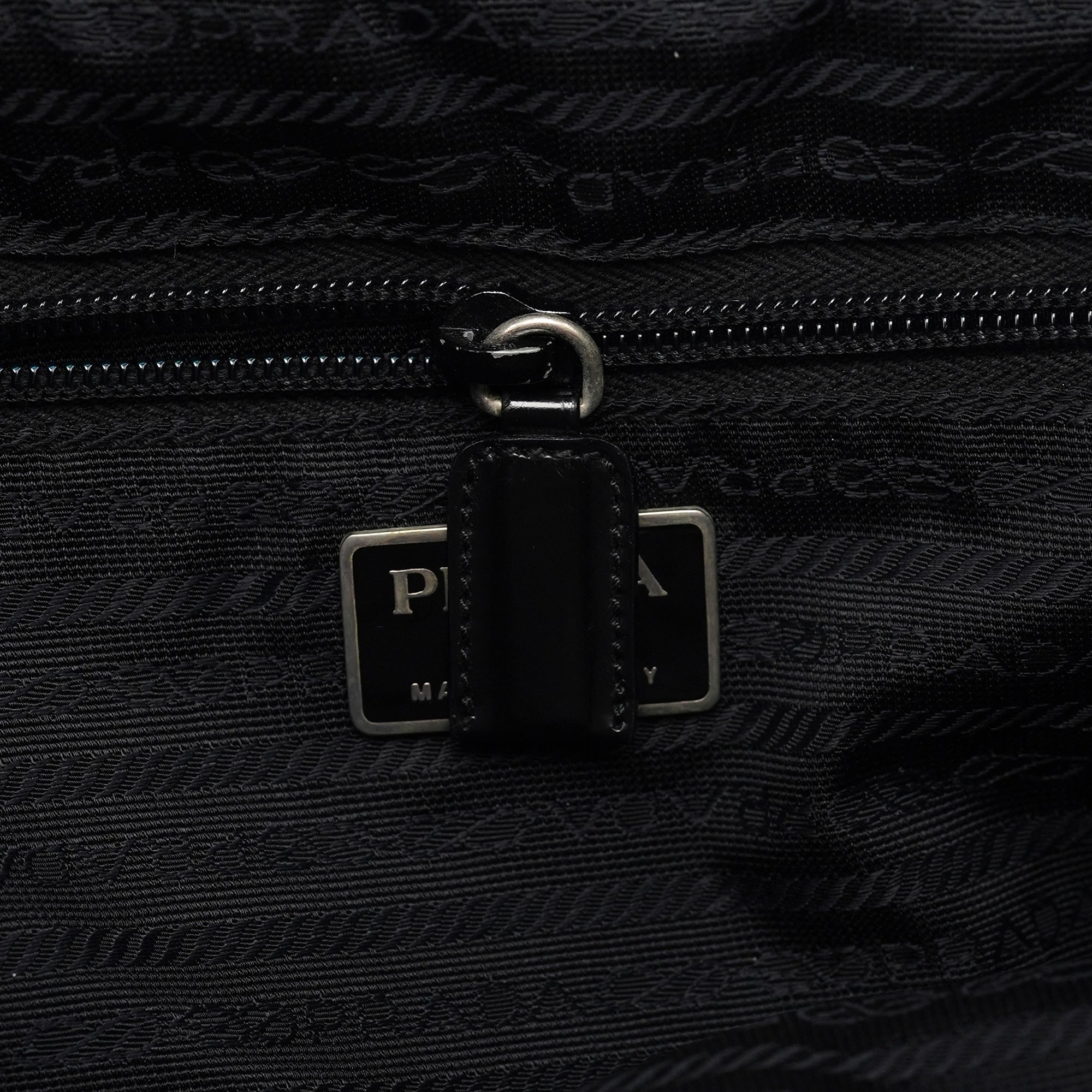 B6677F Black Tessuto Vela Backpack