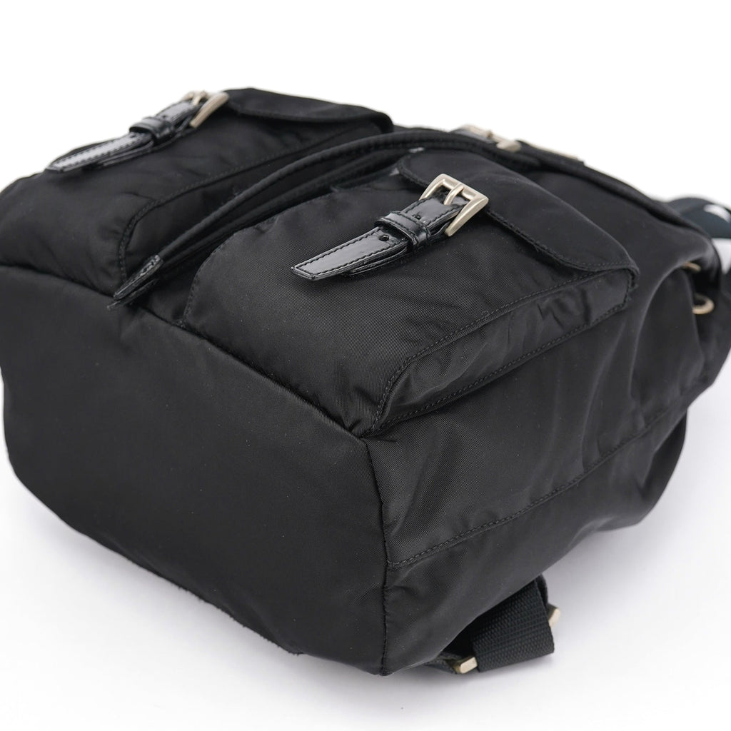 B6677F Black Tessuto Vela Backpack