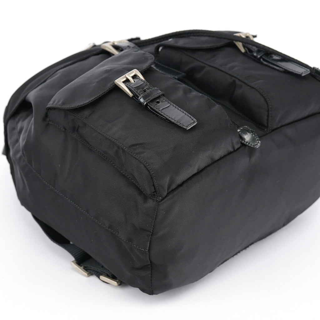 B6677F Black Tessuto Vela Backpack