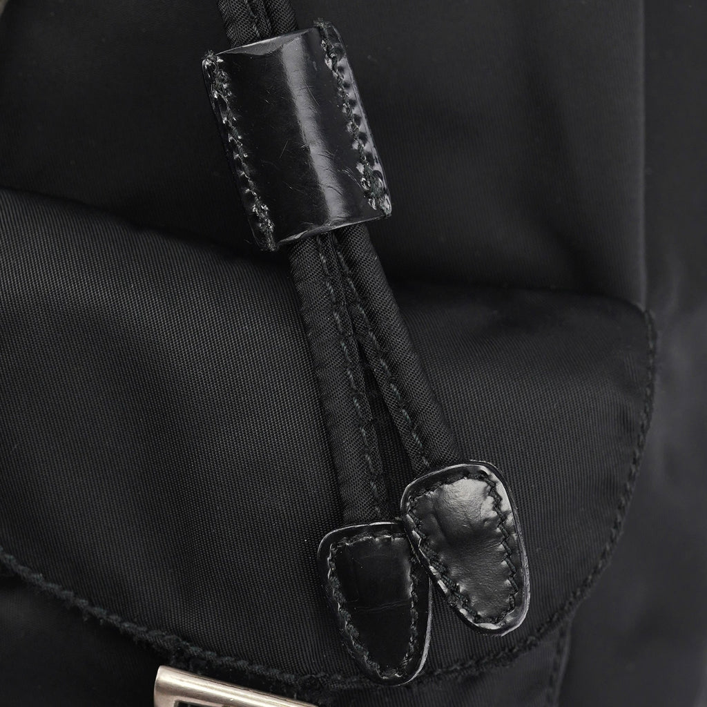 B6677F Black Tessuto Vela Backpack