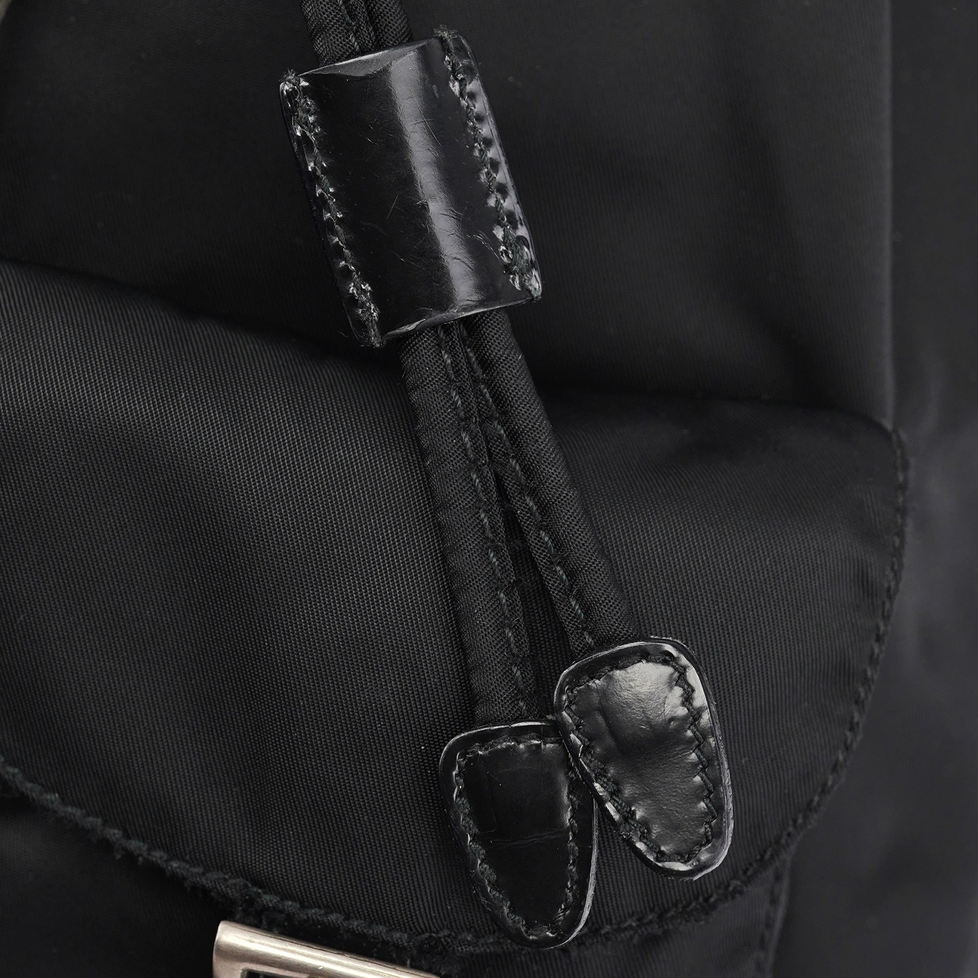 B6677F Black Tessuto Vela Backpack