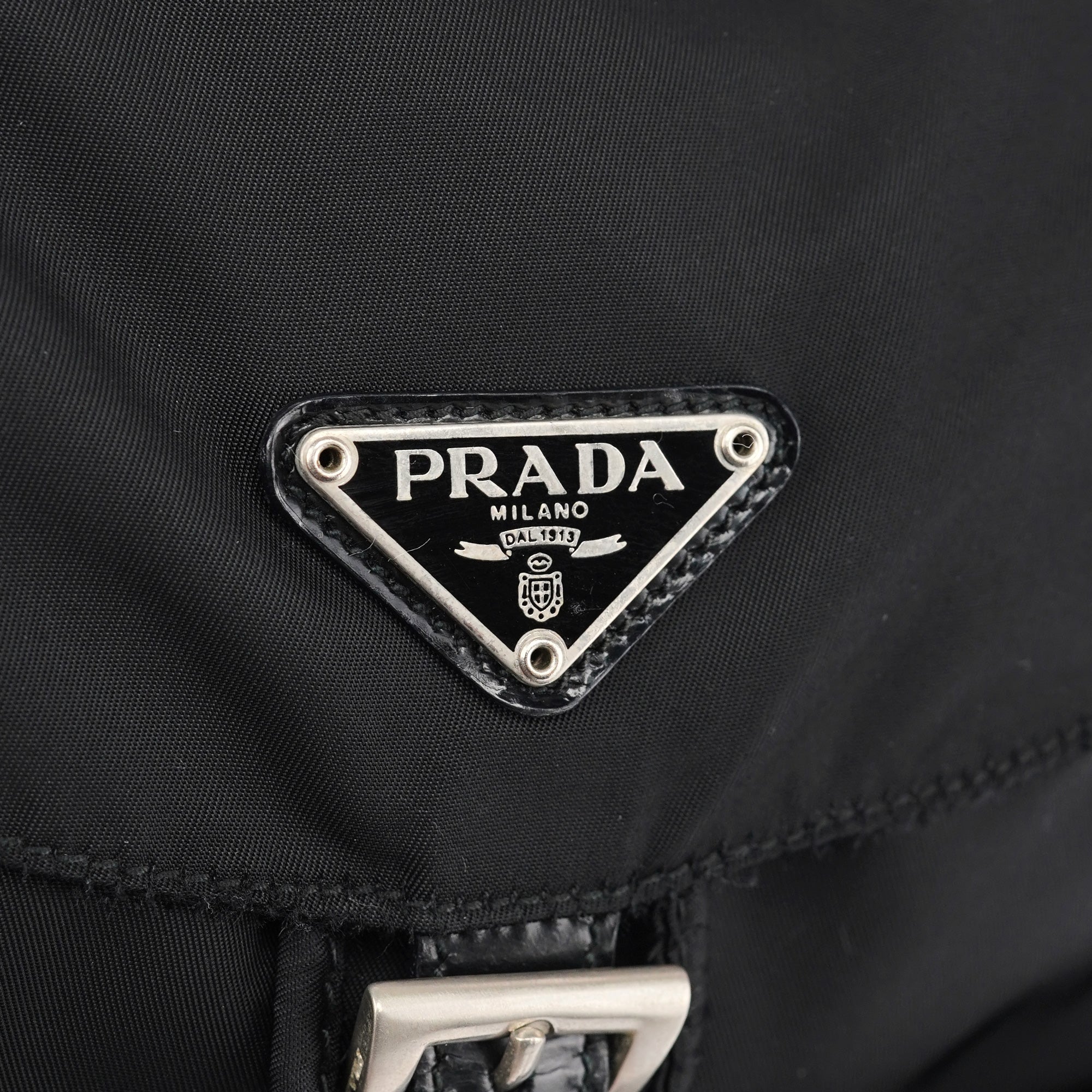 B6677F Black Tessuto Vela Backpack