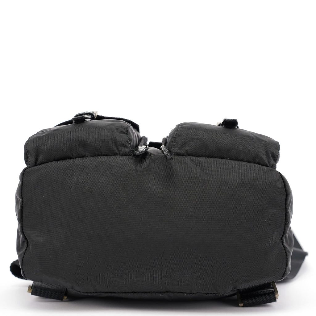 B6677F Black Tessuto Vela Backpack