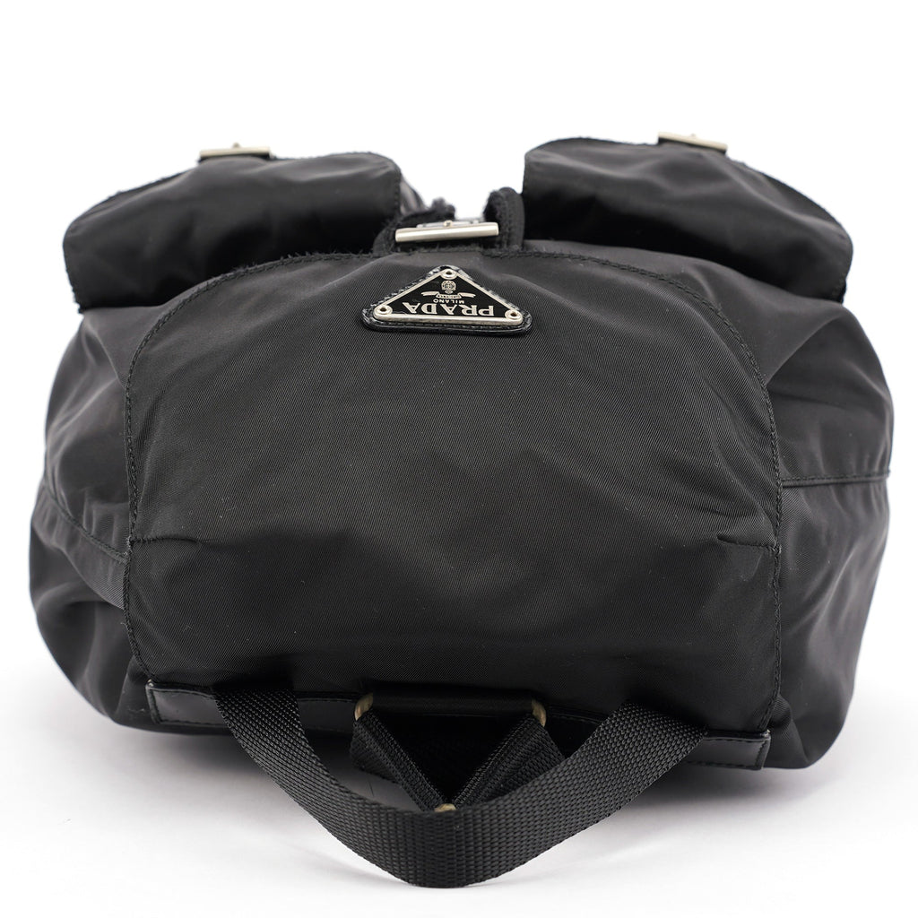B6677F Black Tessuto Vela Backpack
