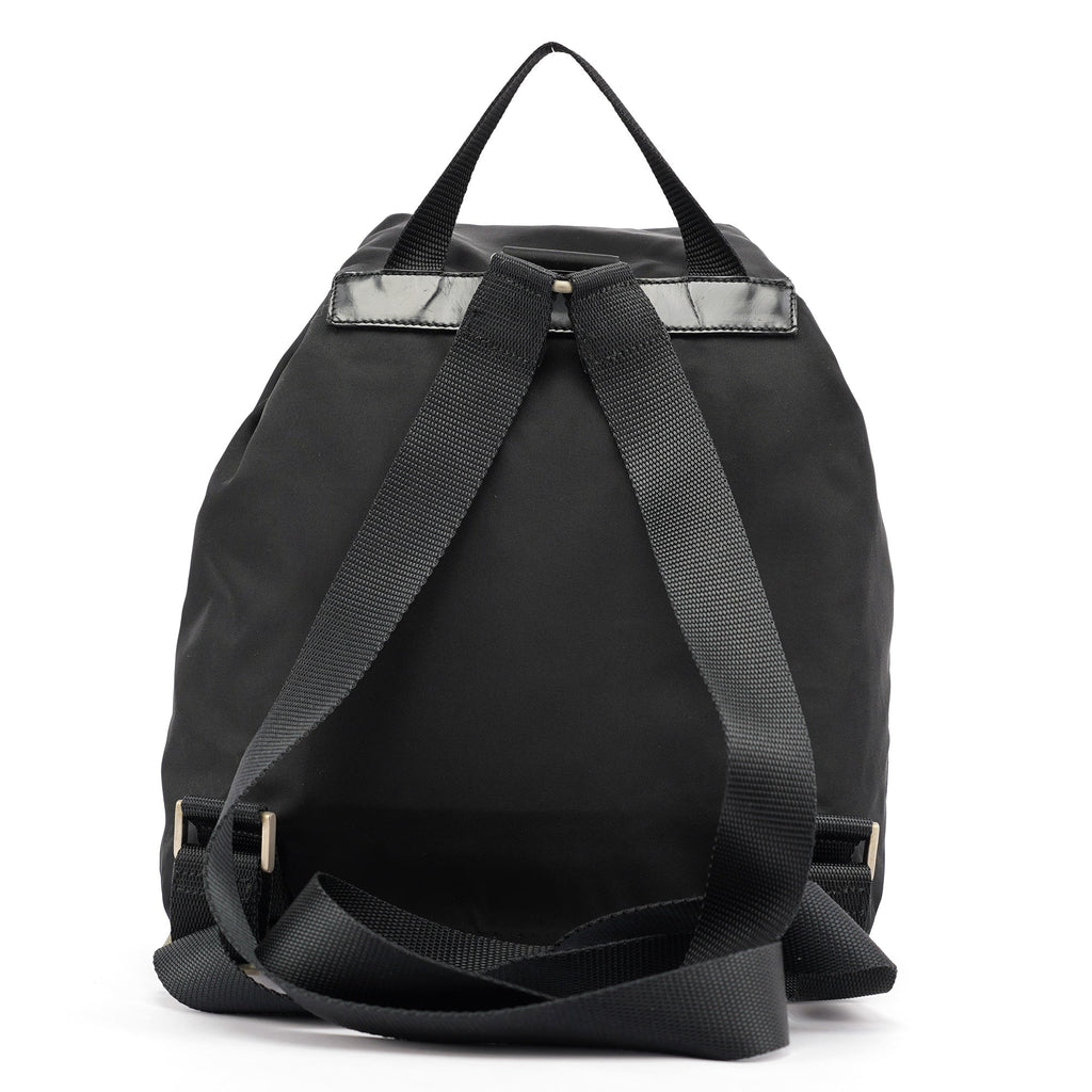 B6677F Black Tessuto Vela Backpack