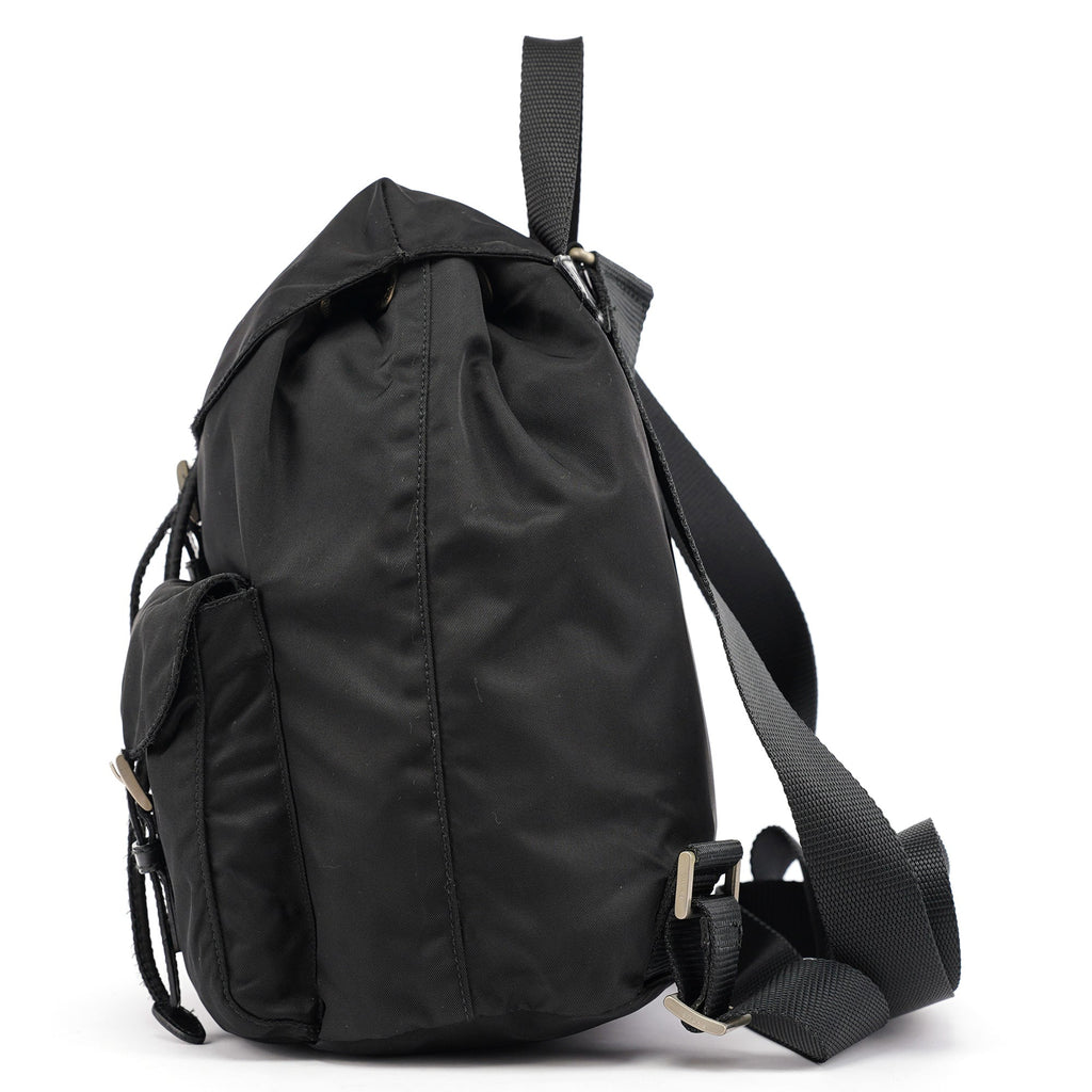 B6677F Black Tessuto Vela Backpack