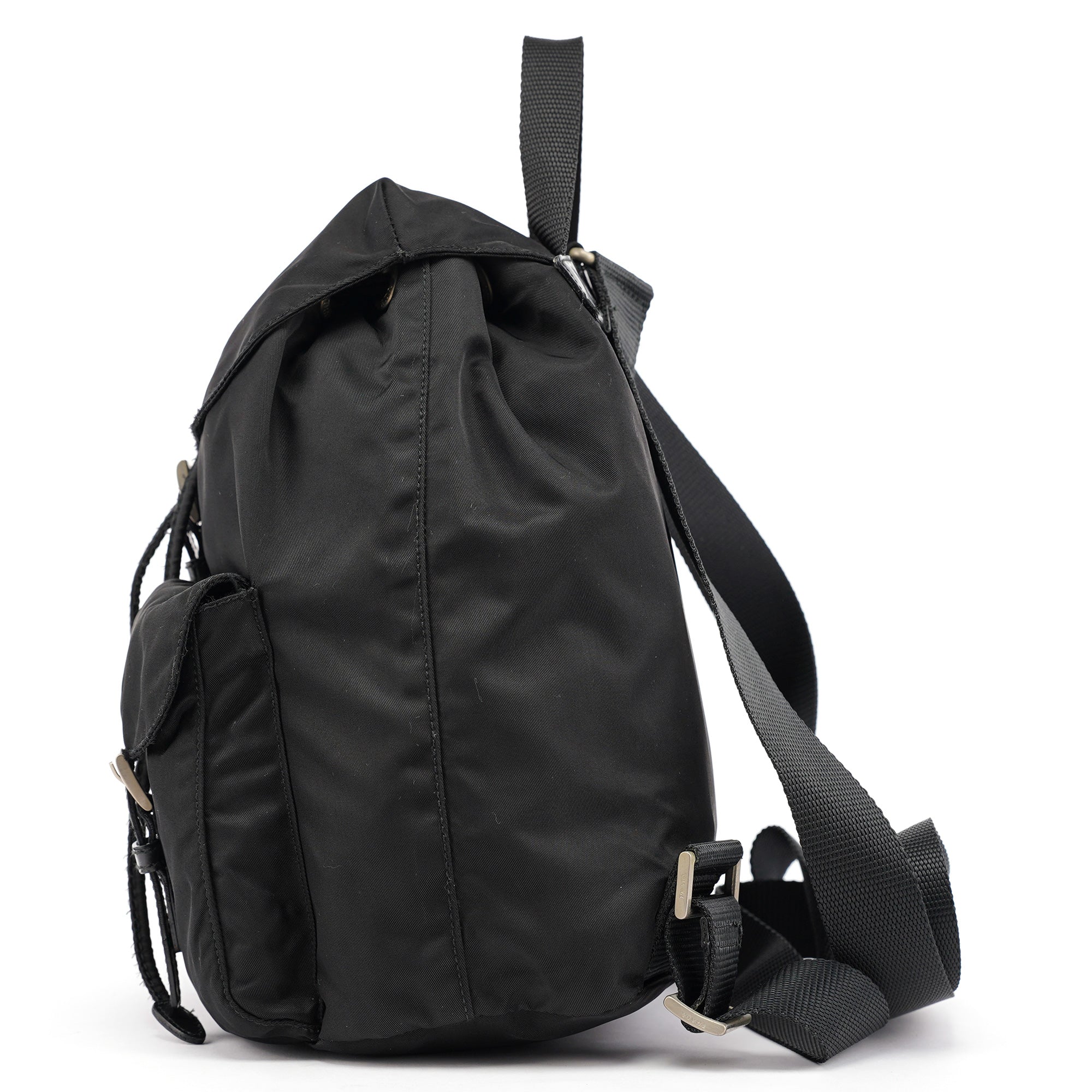 B6677F Black Tessuto Vela Backpack
