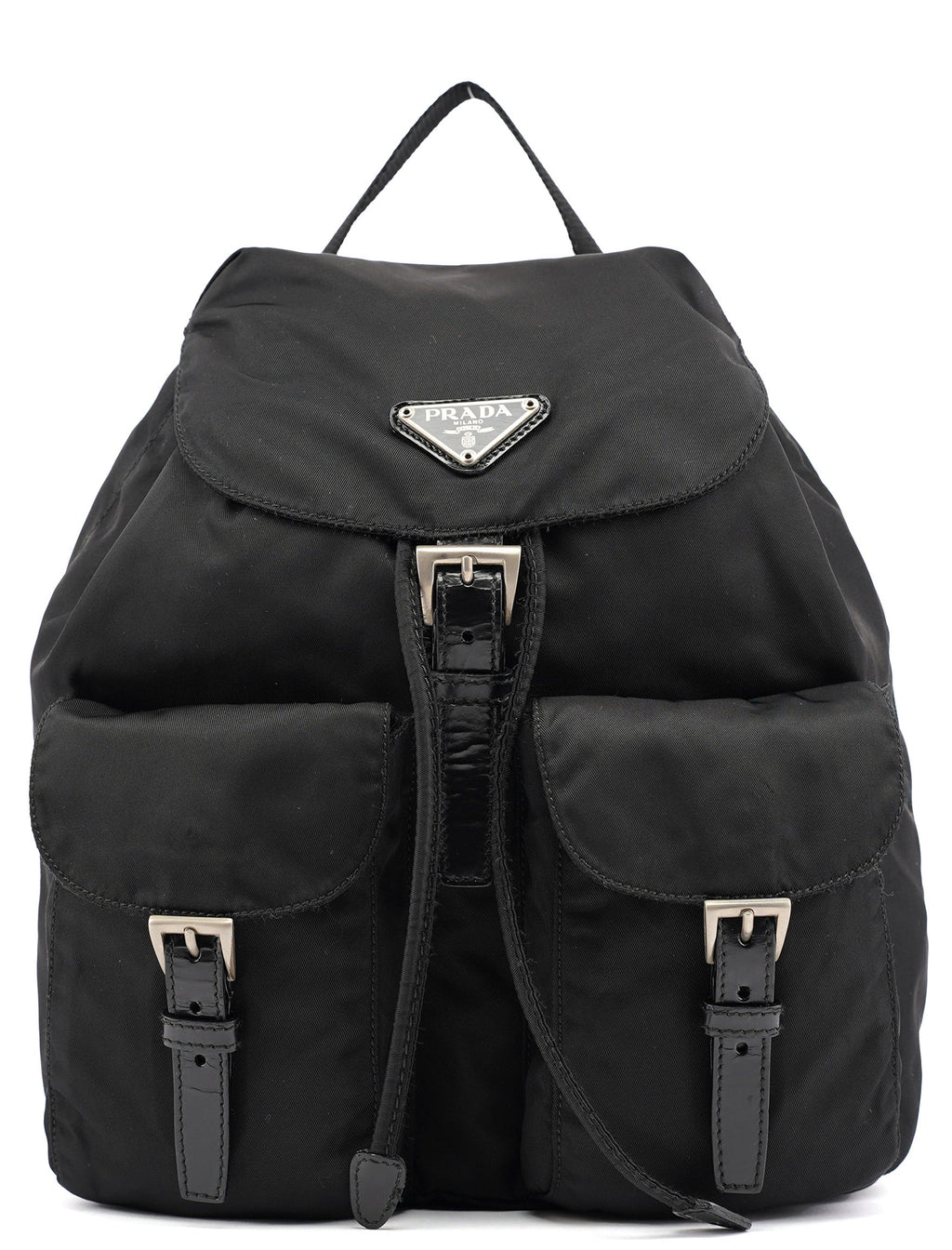 B6677F Black Tessuto Vela Backpack