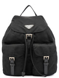 B6677F Black Tessuto Vela Backpack