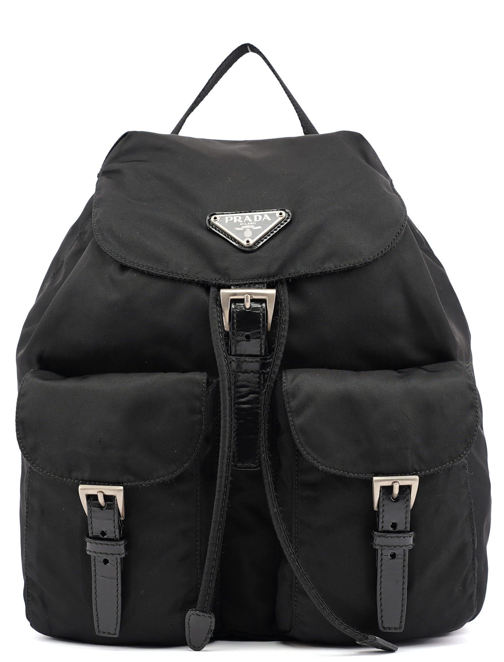 B6677F Black Tessuto Vela Backpack