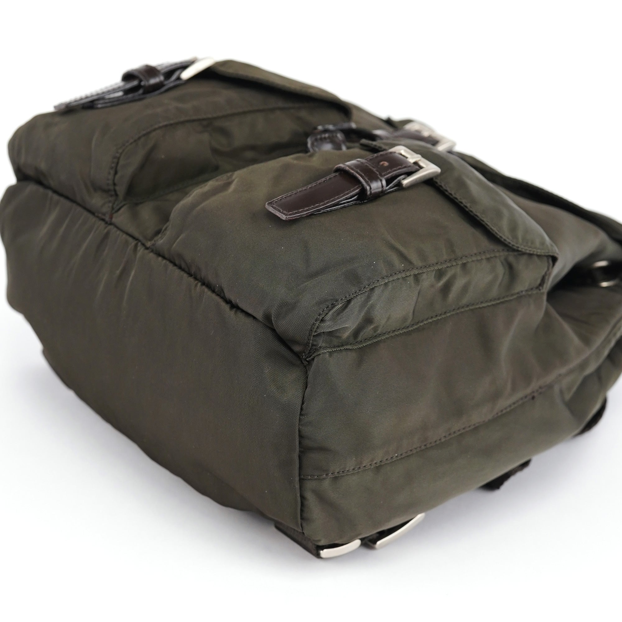 B6677F Green Tessuto Vela Backpack