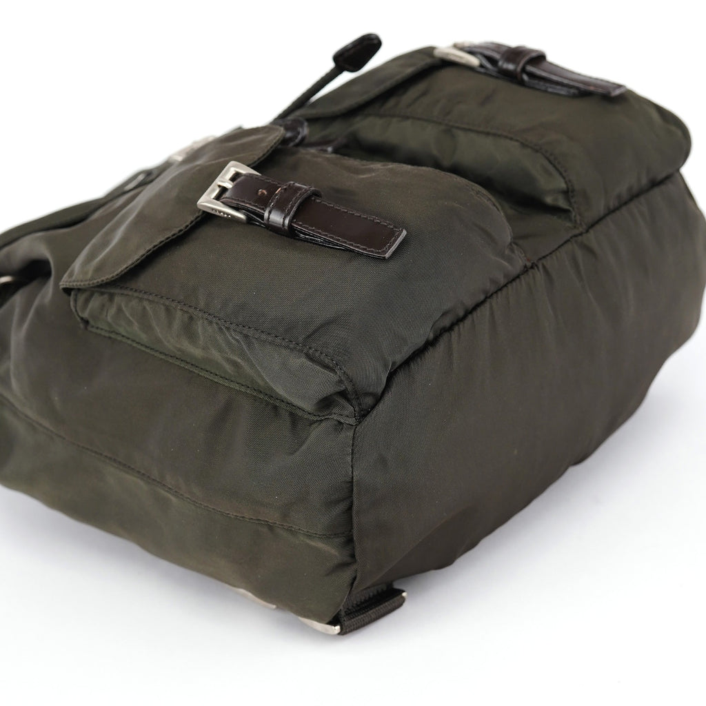 B6677F Green Tessuto Vela Backpack