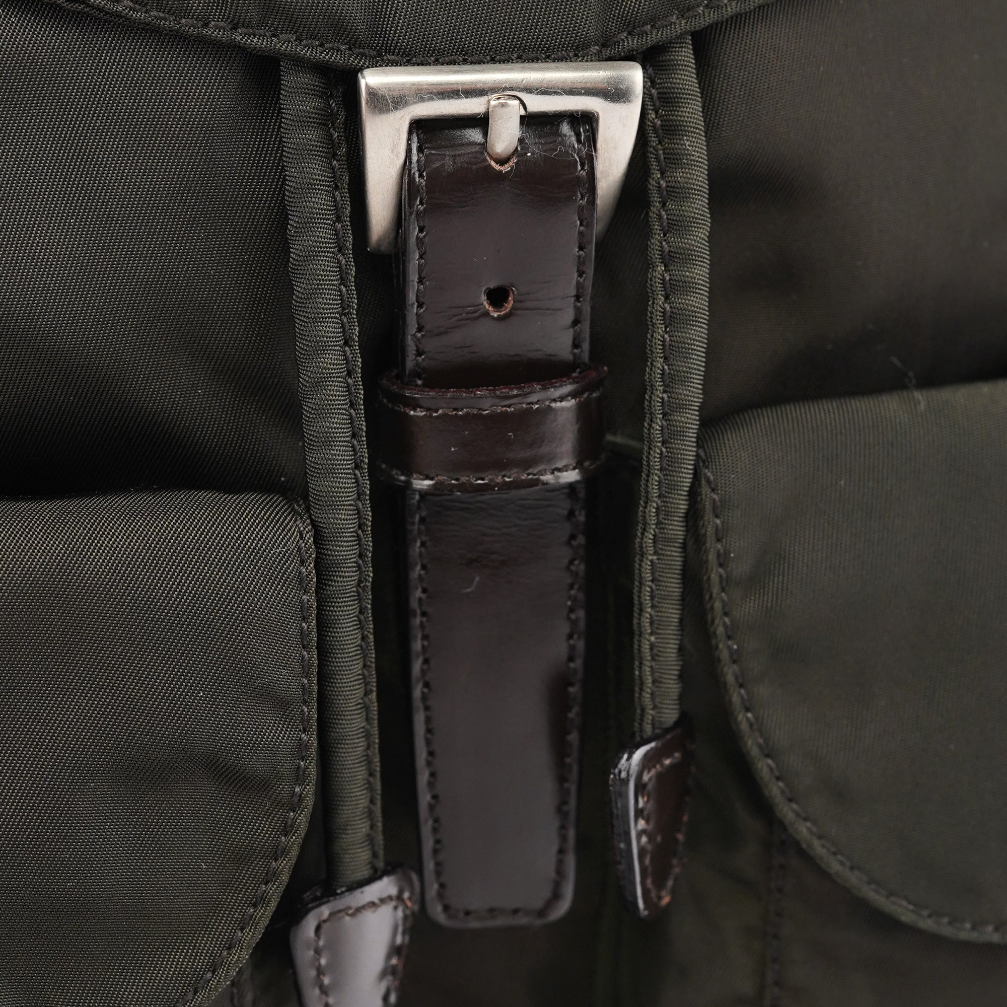 B6677F Green Tessuto Vela Backpack