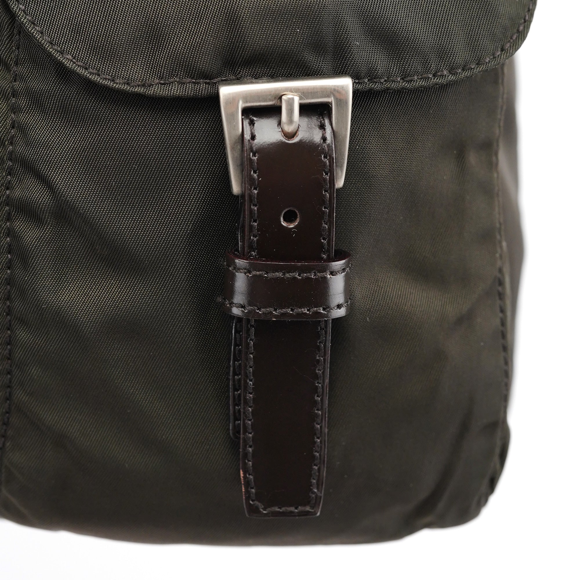 B6677F Green Tessuto Vela Backpack
