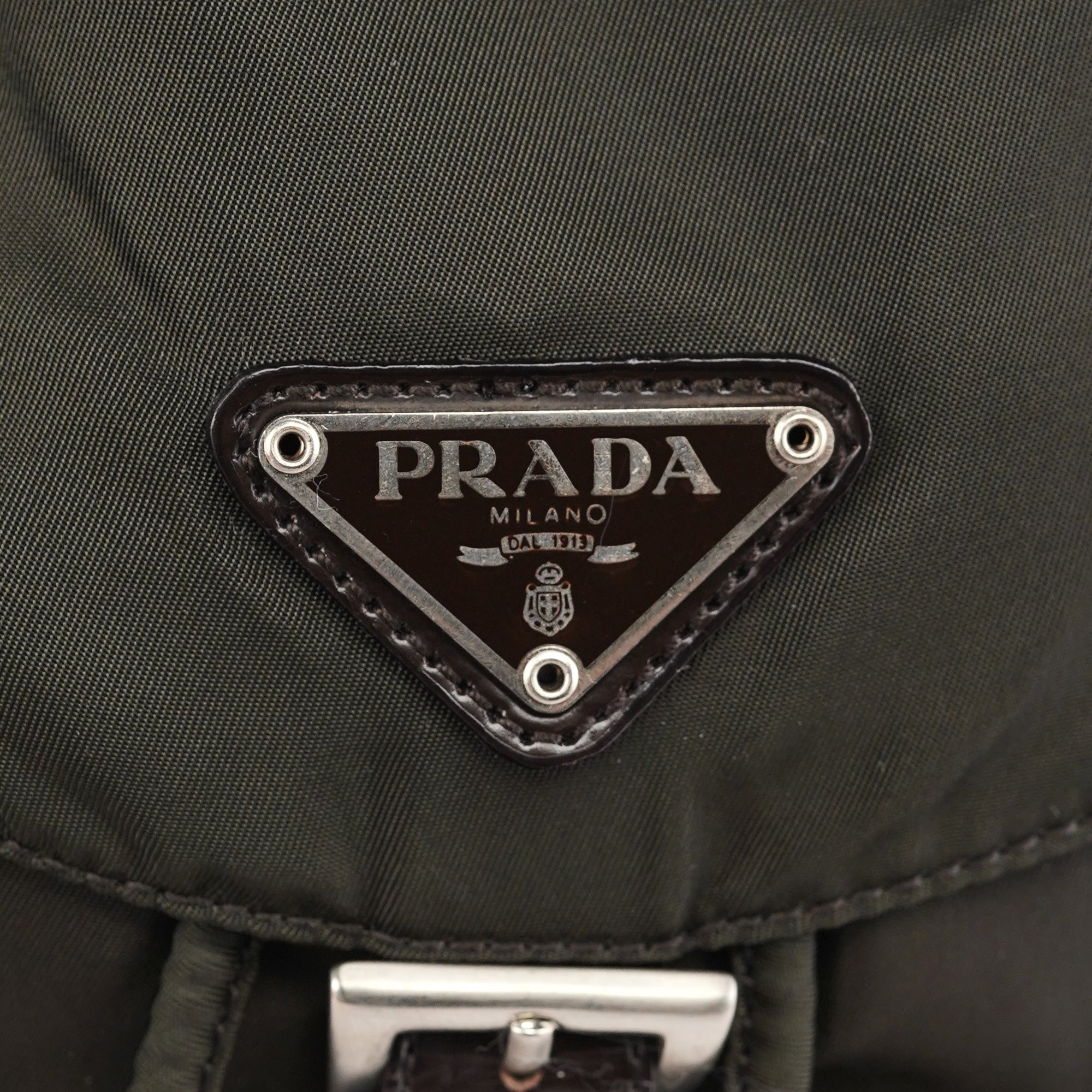 B6677F Green Tessuto Vela Backpack
