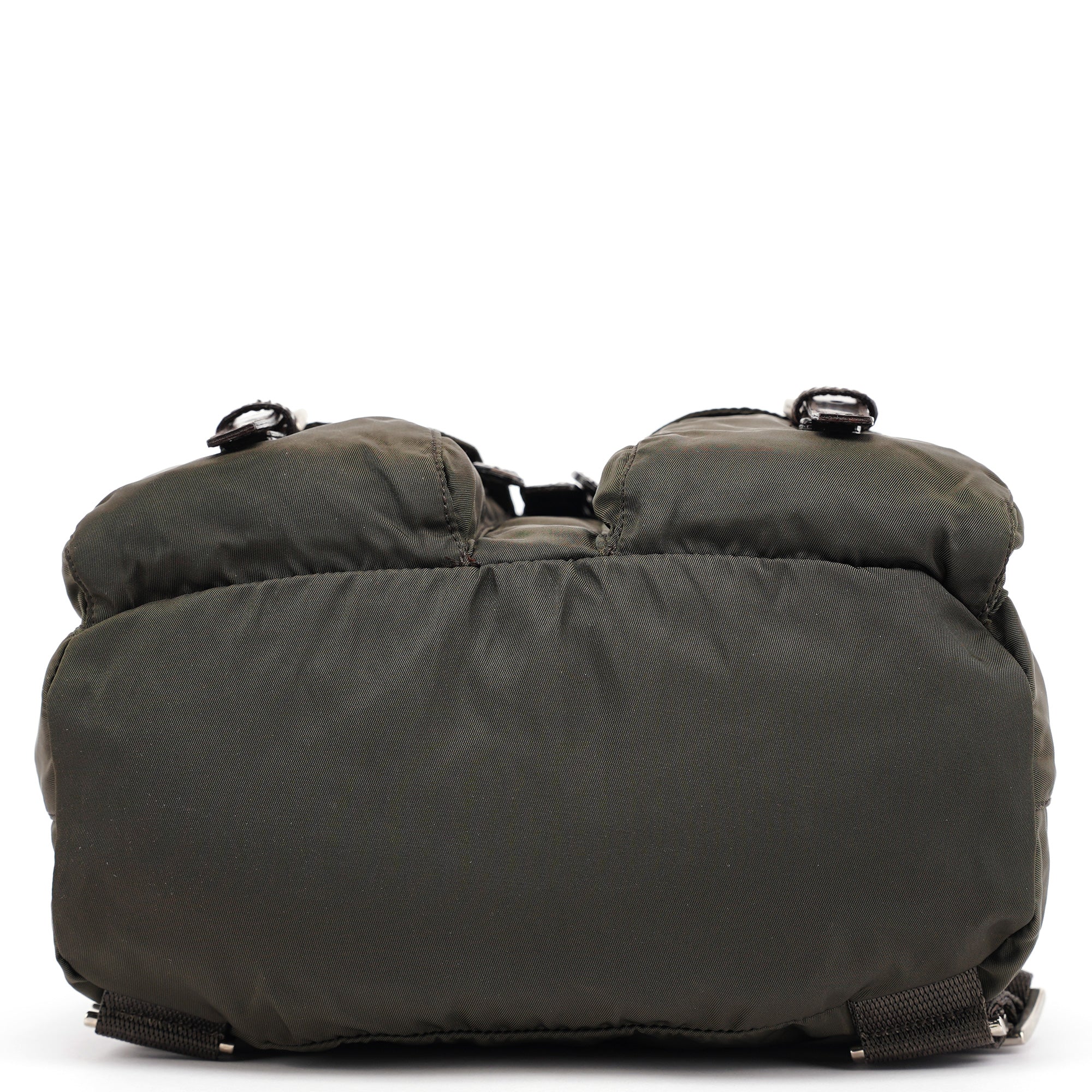 B6677F Green Tessuto Vela Backpack