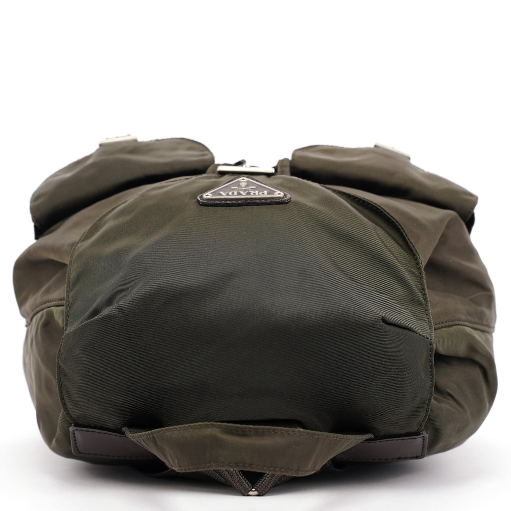 B6677F Green Tessuto Vela Backpack