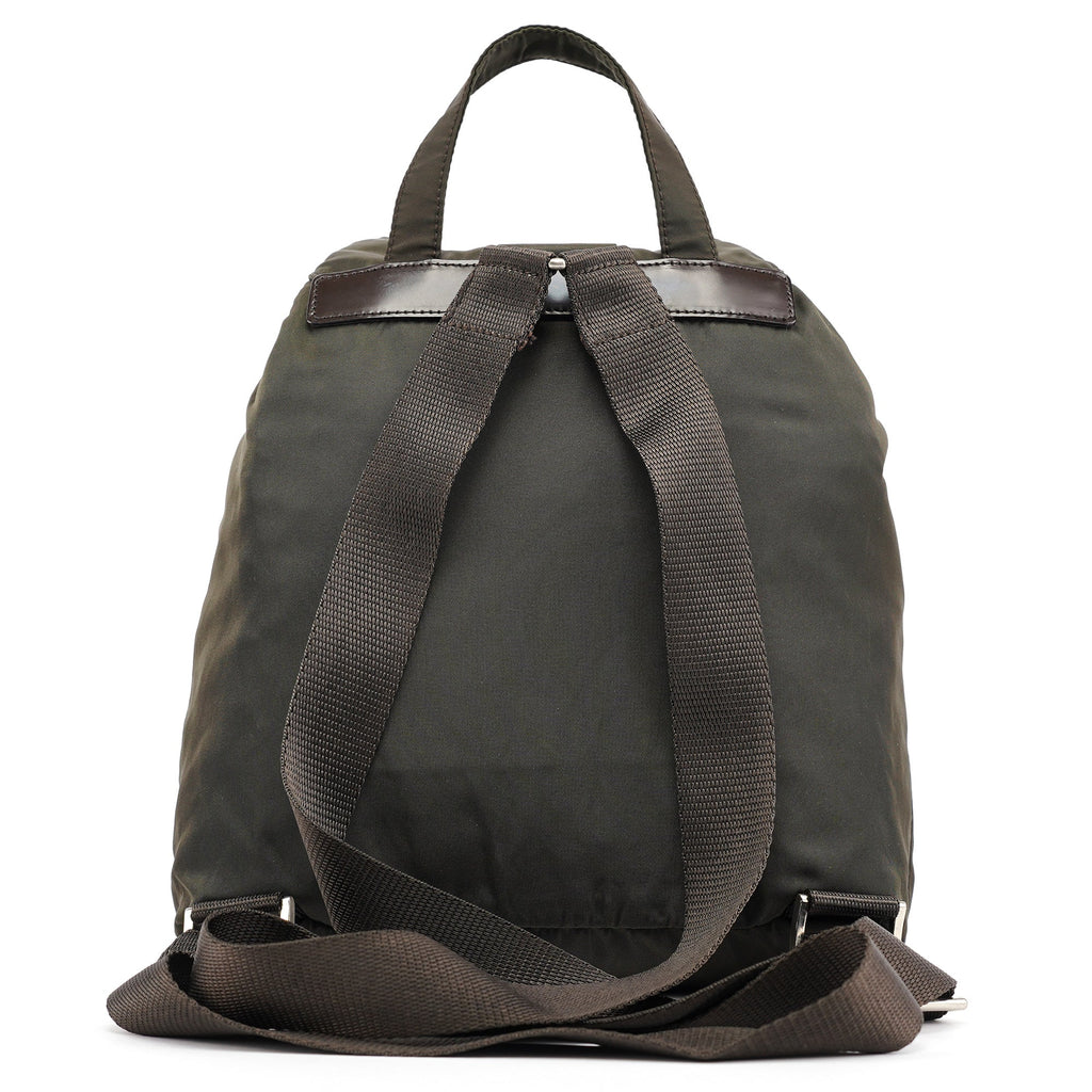 B6677F Green Tessuto Vela Backpack