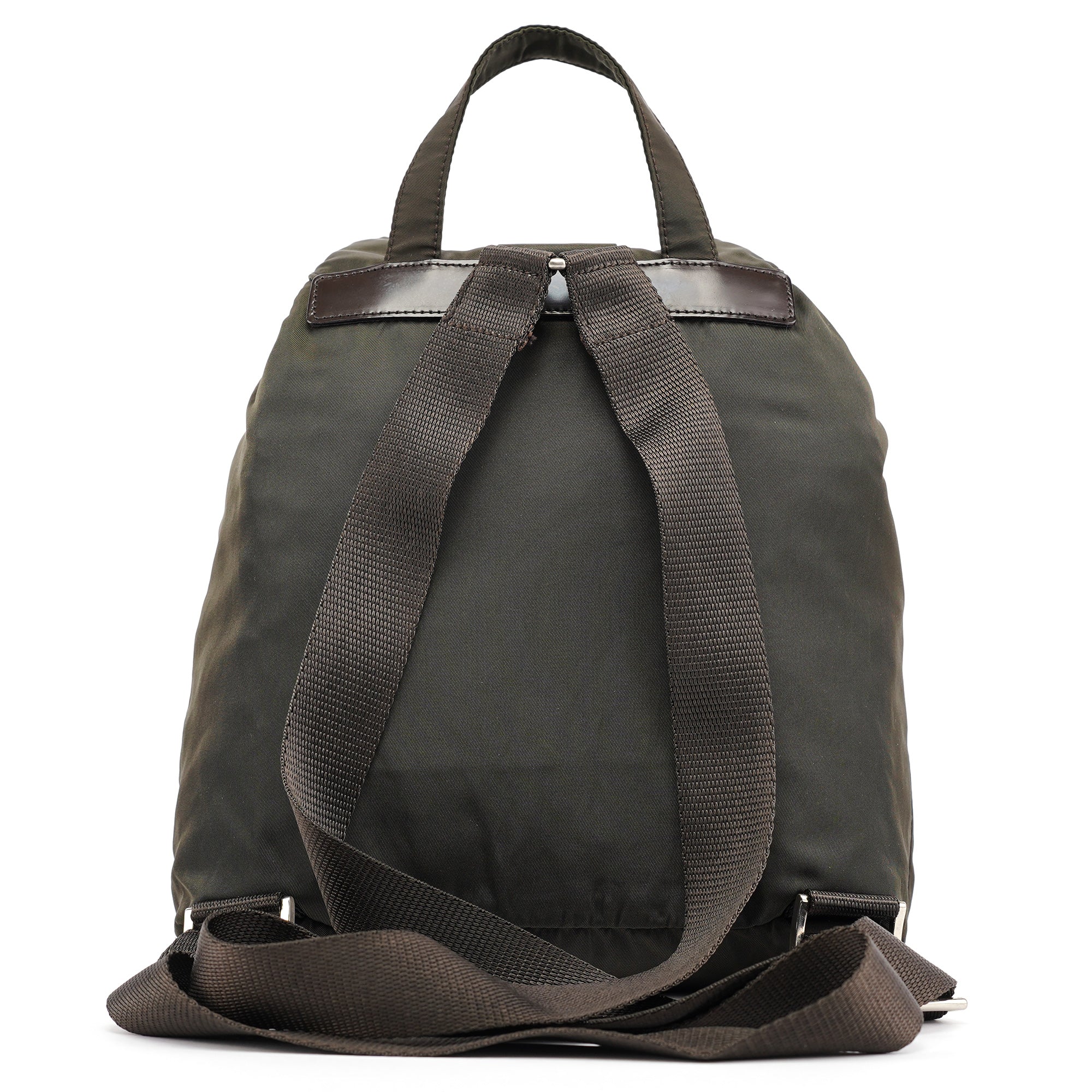 B6677F Green Tessuto Vela Backpack