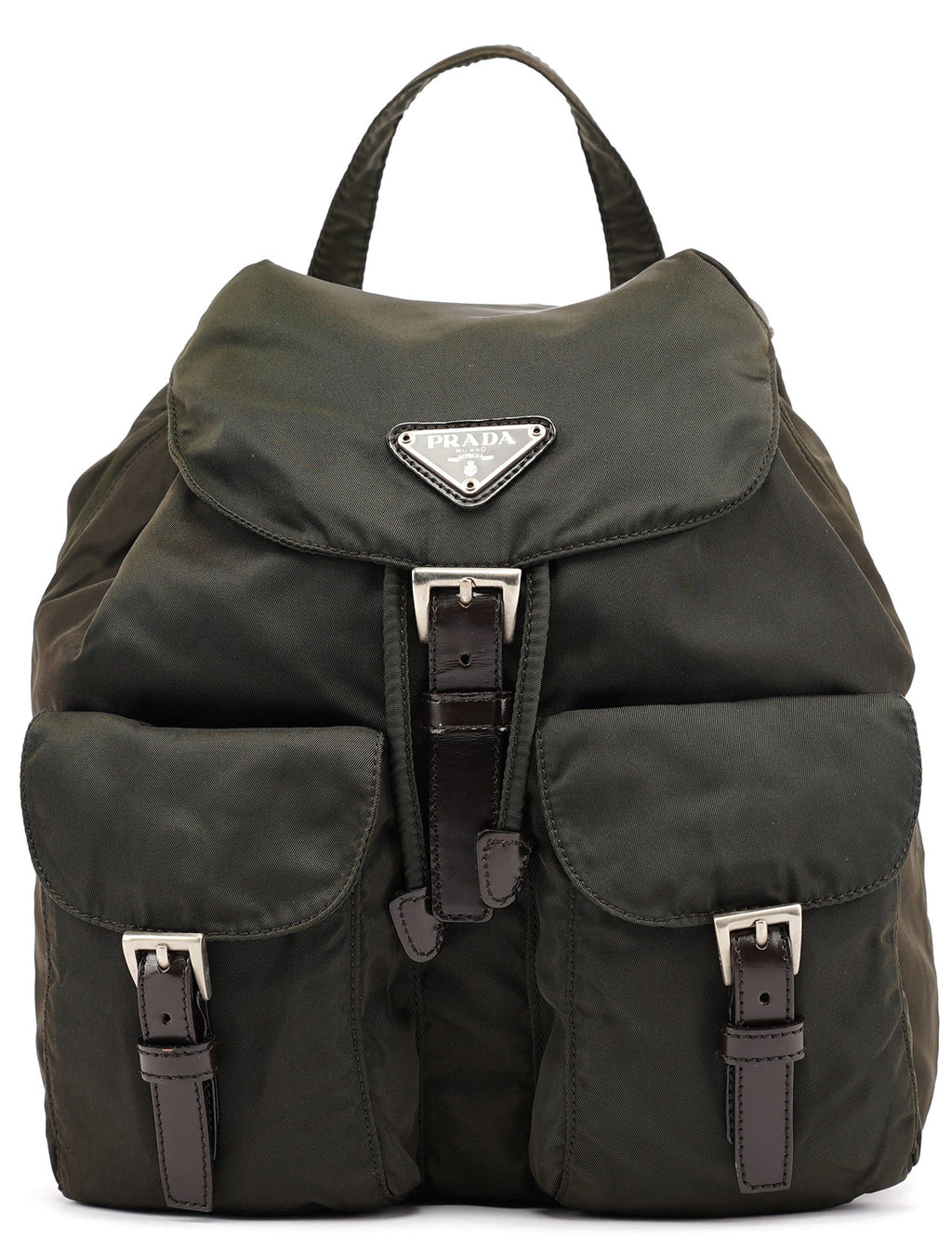 B6677F Green Tessuto Vela Backpack