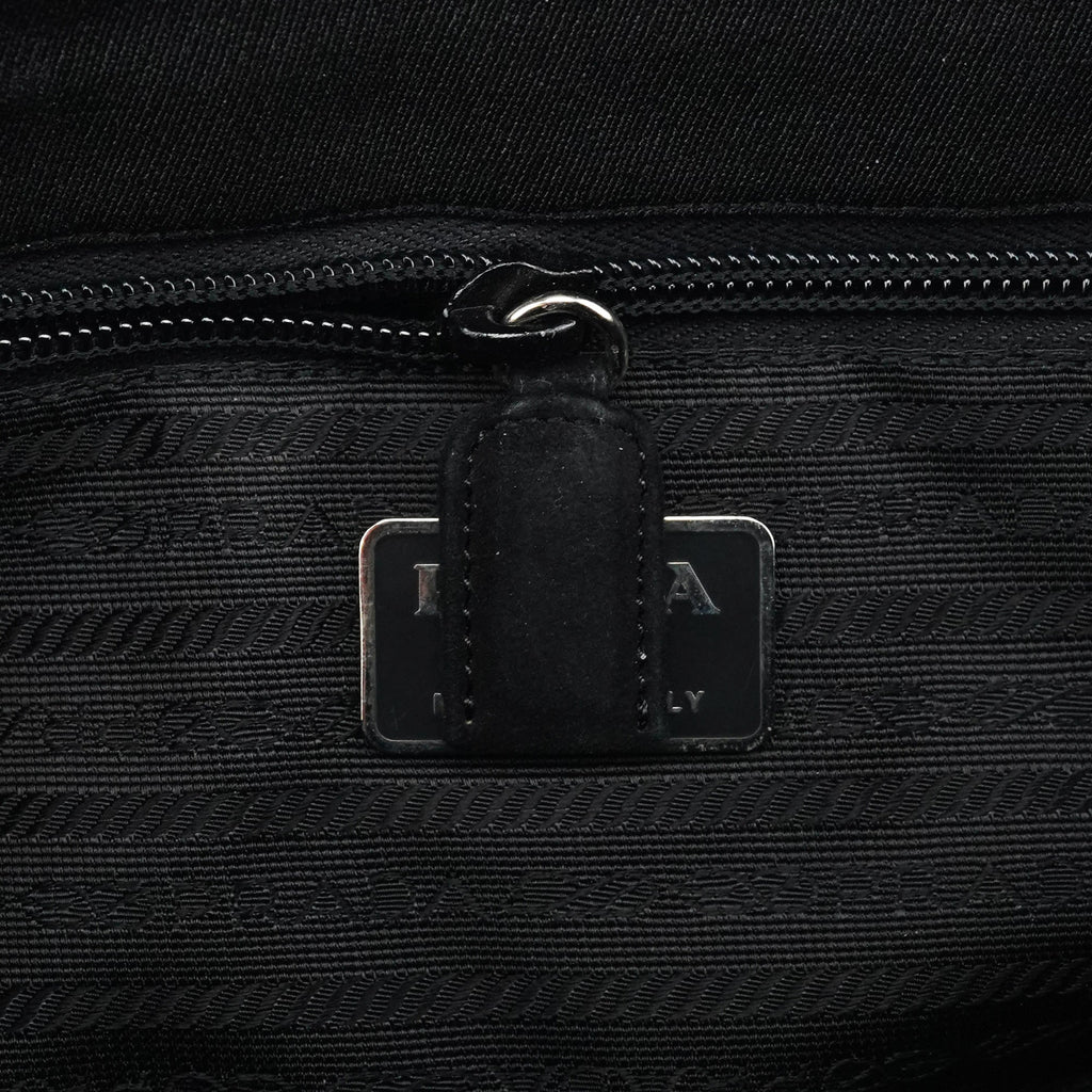 B6686 Black Tessuto Nylon Mesh Tote Bag