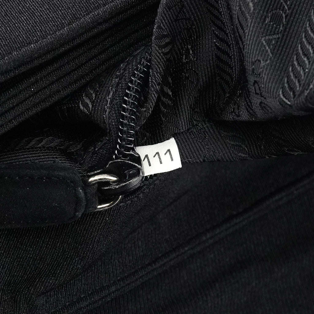 B6686 Black Tessuto Nylon Mesh Tote Bag
