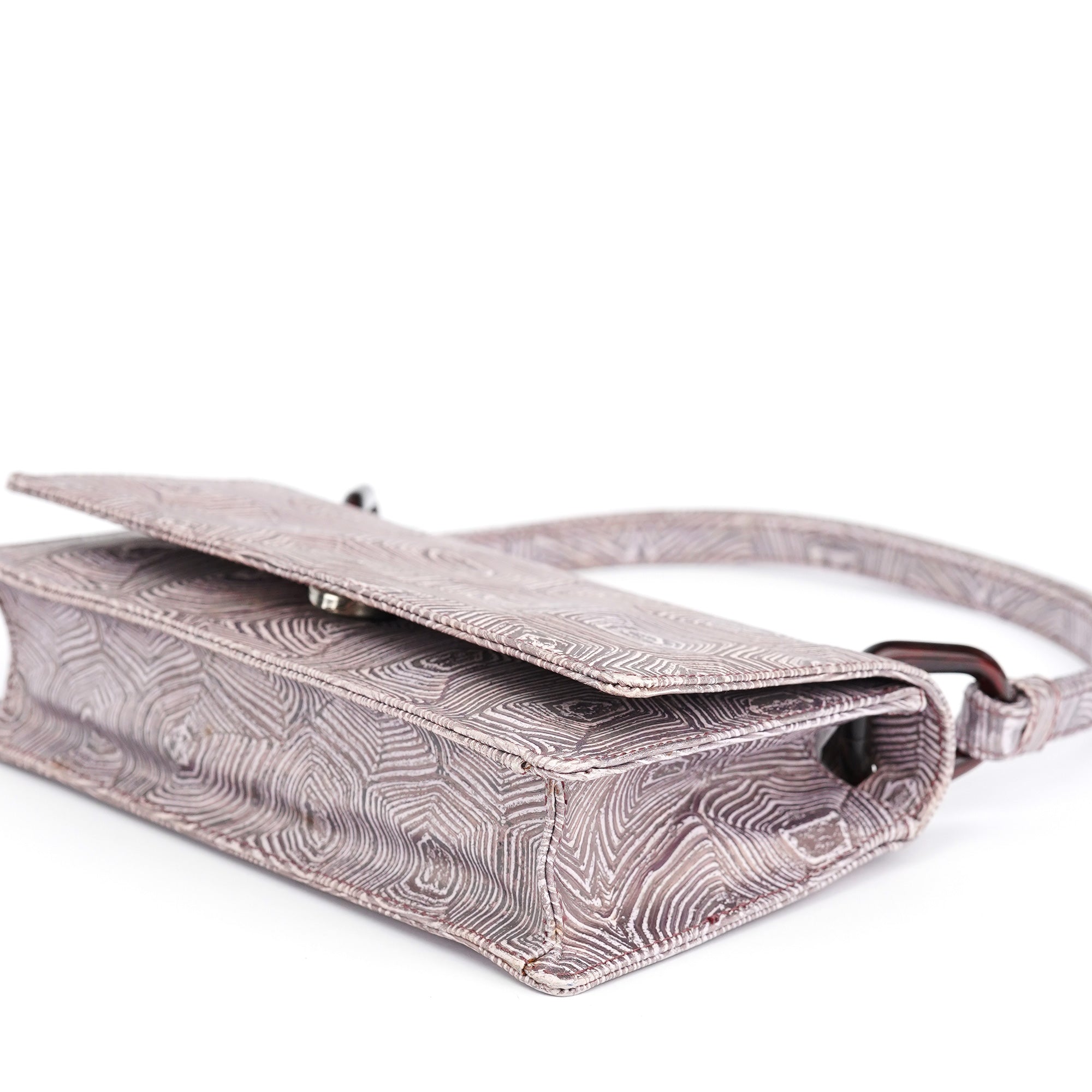 B6770 Purple Tartaruga Shoulder Bag
