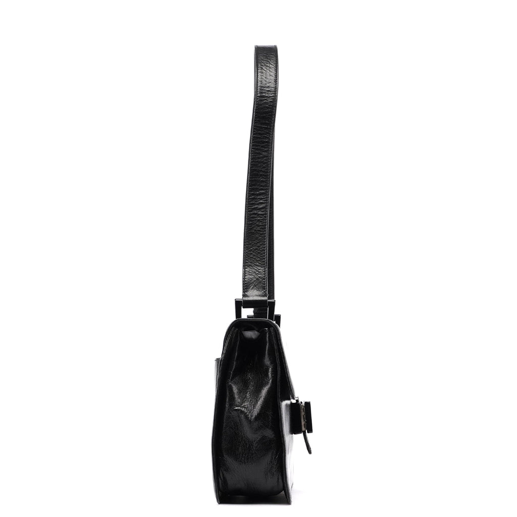 B7020 Black Madras Calfskin Shoulder Bag