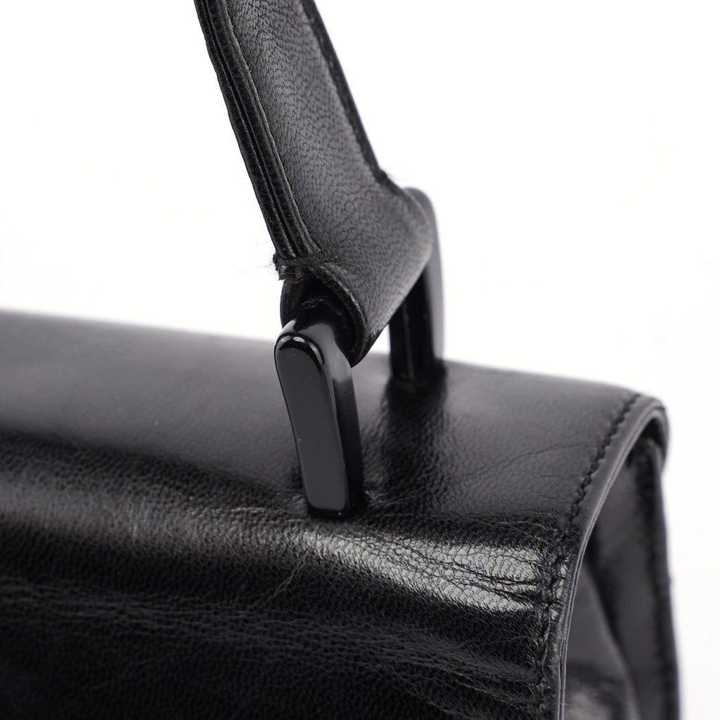 B7020 Black Madras Calfskin Shoulder Bag