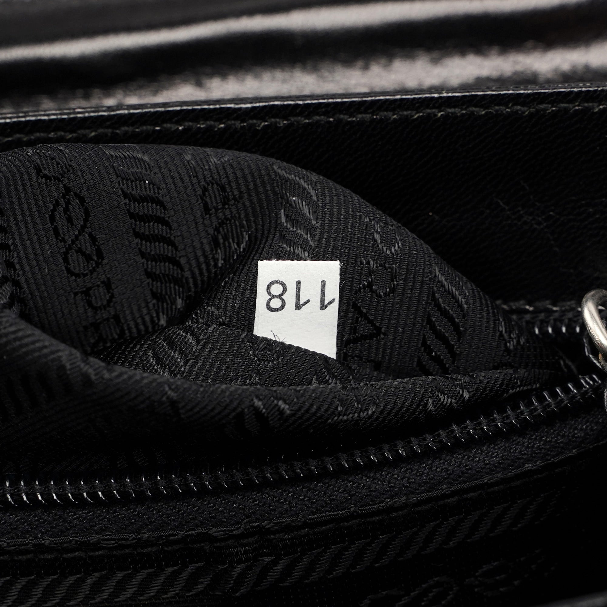 B7020 Black Madras Calfskin Shoulder Bag