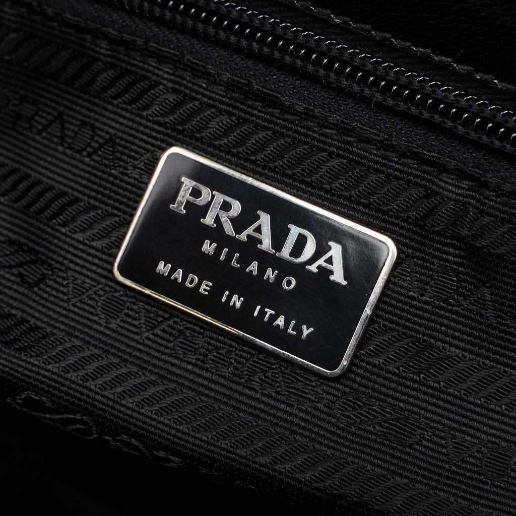 B7020 Black Madras Calfskin Shoulder Bag