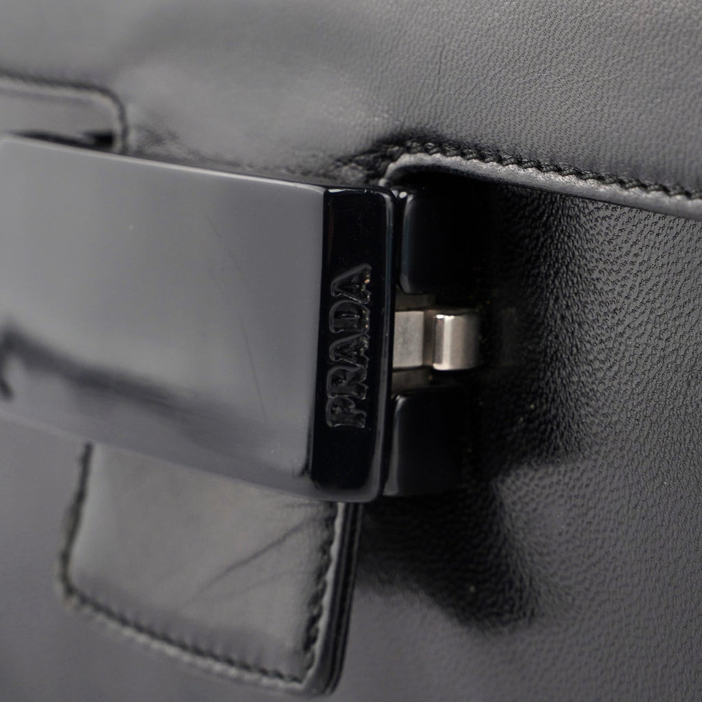 B7020 Black Madras Calfskin Shoulder Bag