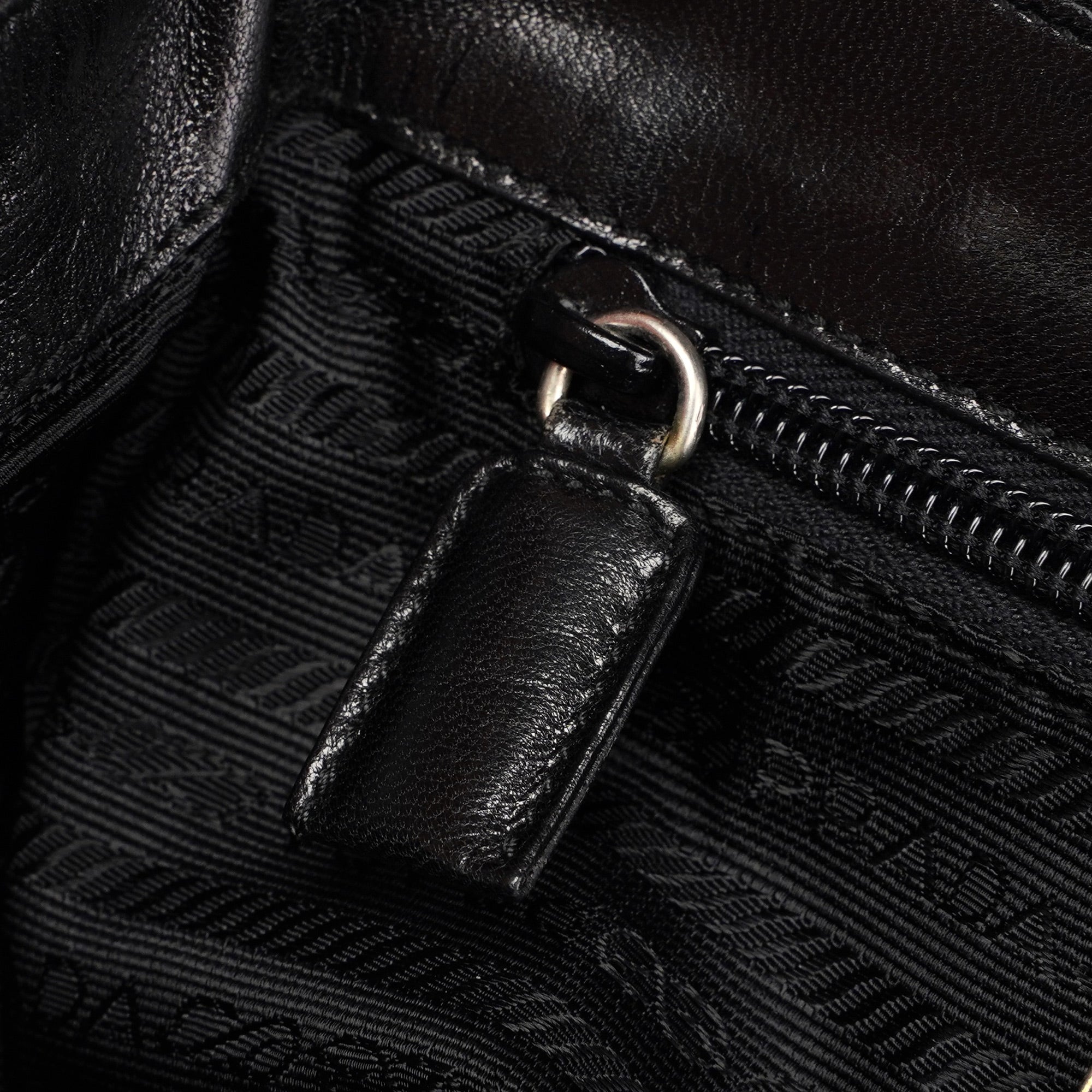 B7020 Black Madras Calfskin Shoulder Bag