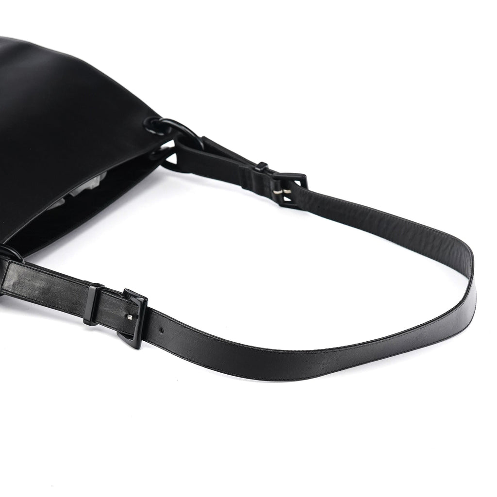 B7177 Black Nappa Tessuto Shoulder Bag