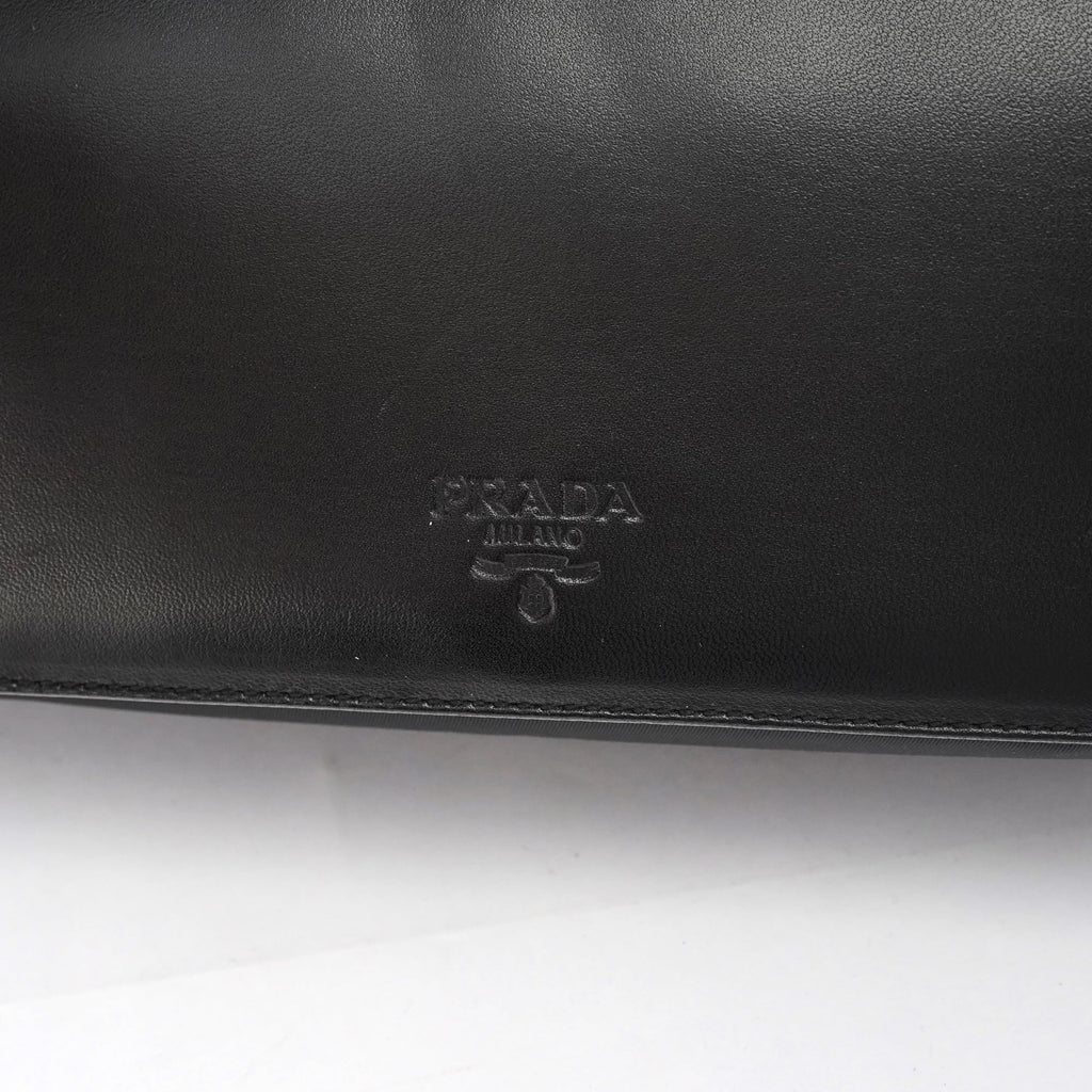 B7177 Black Nappa Tessuto Shoulder Bag