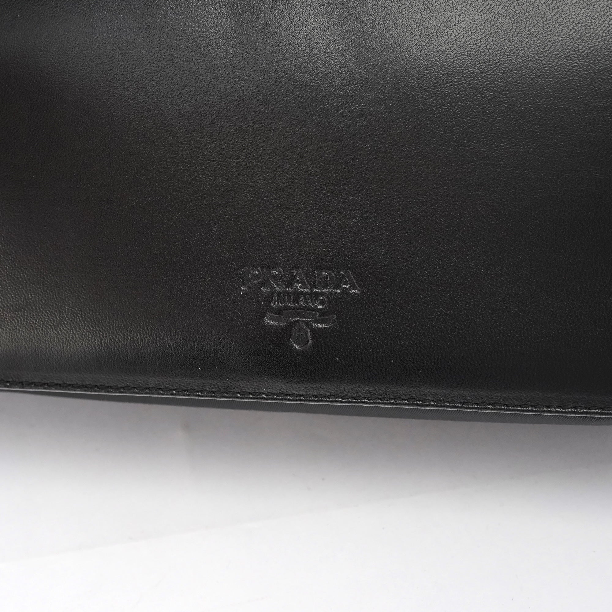 B7177 Black Nappa Tessuto Shoulder Bag
