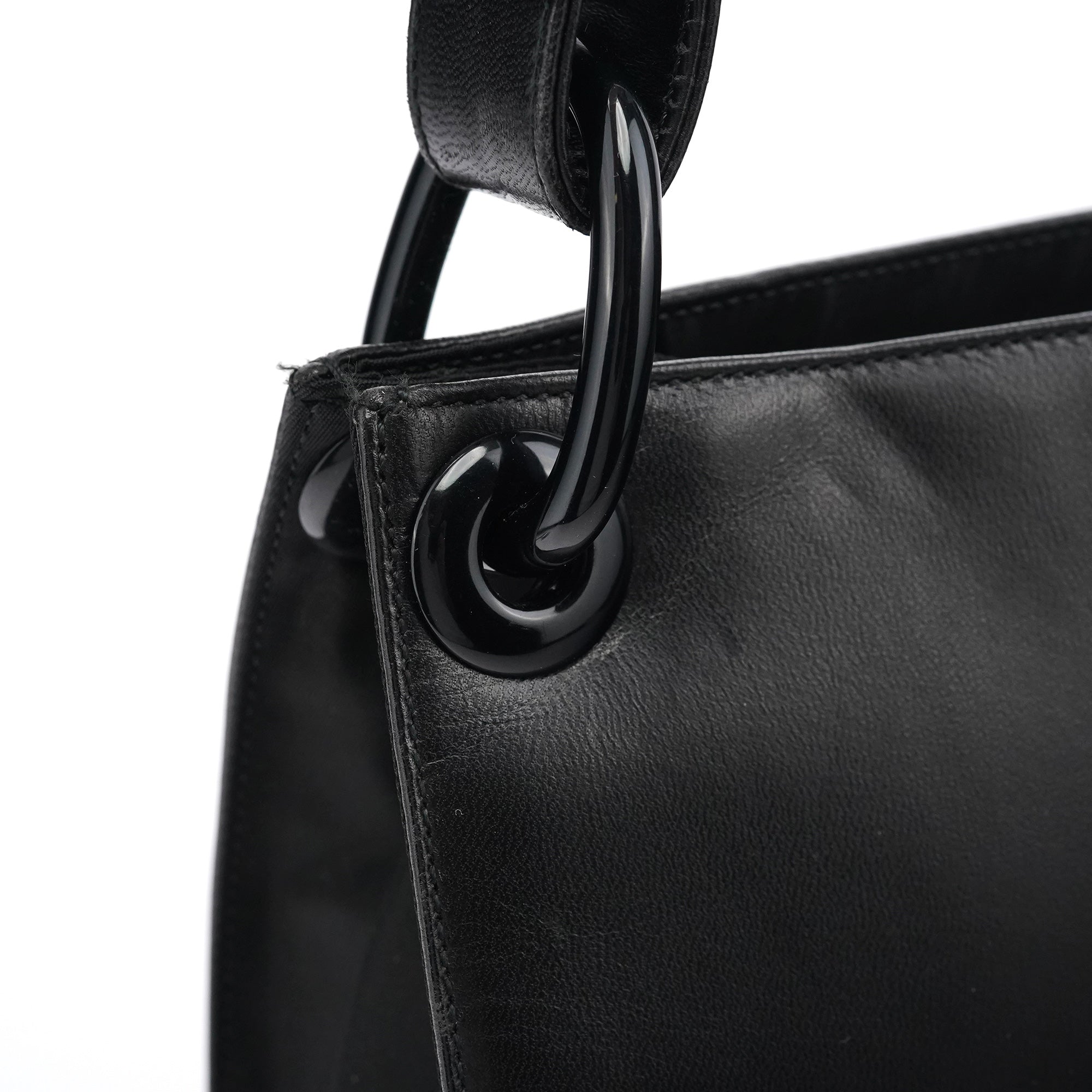 B7177 Black Nappa Tessuto Shoulder Bag