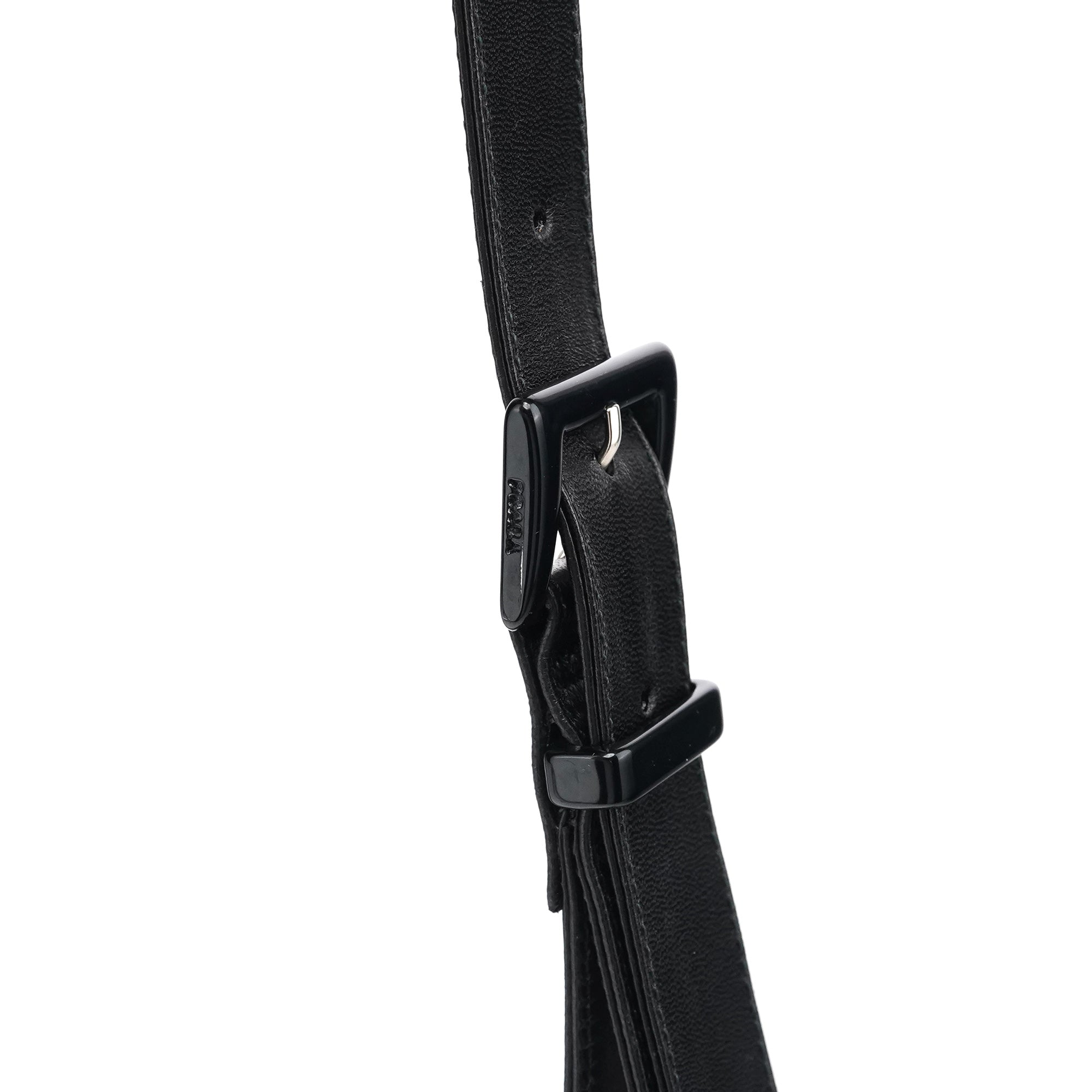 B7177 Black Nappa Tessuto Shoulder Bag