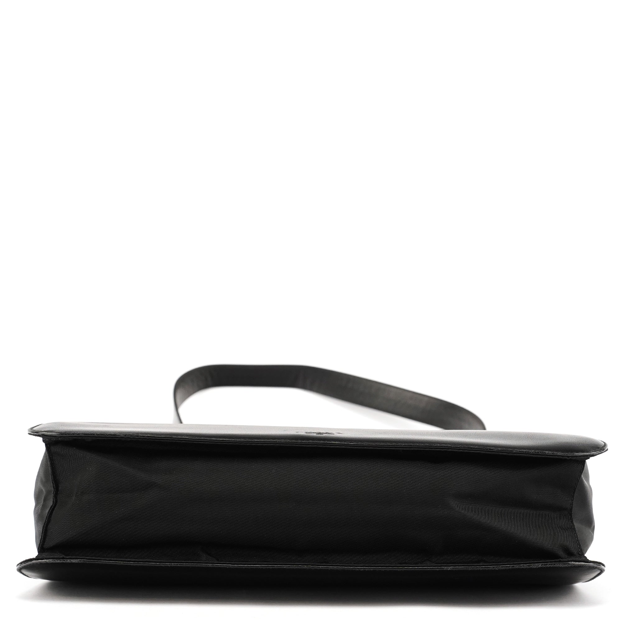 B7177 Black Nappa Tessuto Shoulder Bag