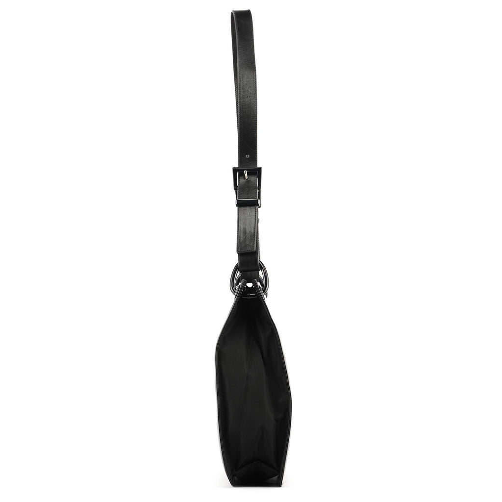 B7177 Black Nappa Tessuto Shoulder Bag