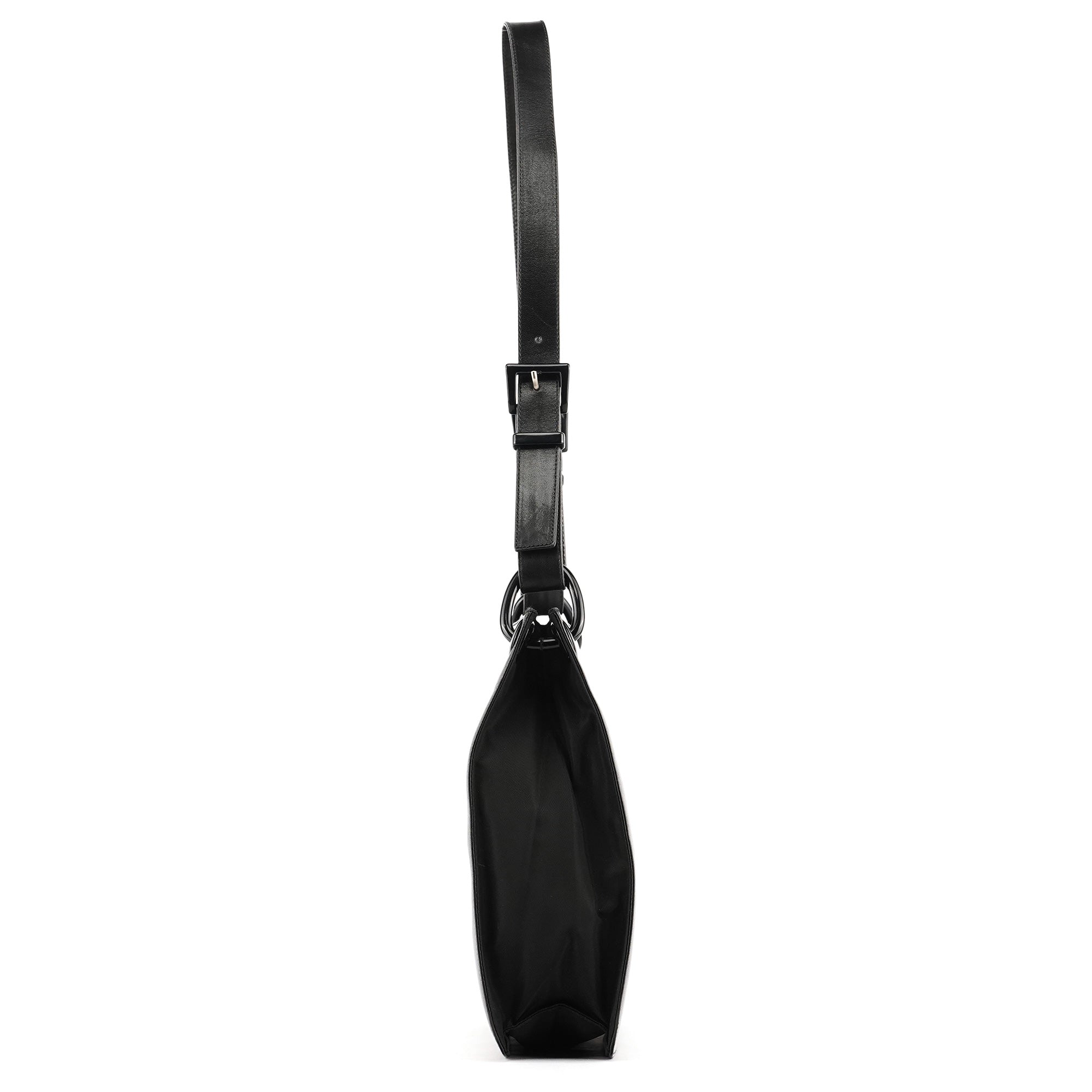 B7177 Black Nappa Tessuto Shoulder Bag