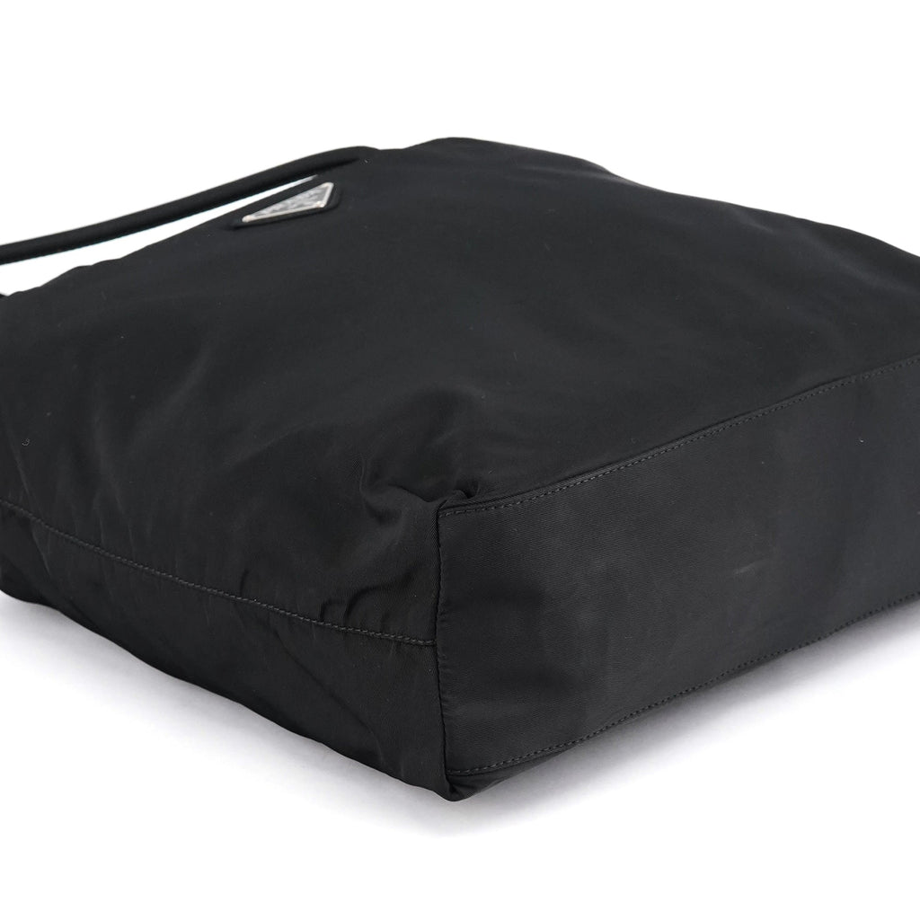 B7276 Black Nylon Tessuto City Tote Bag